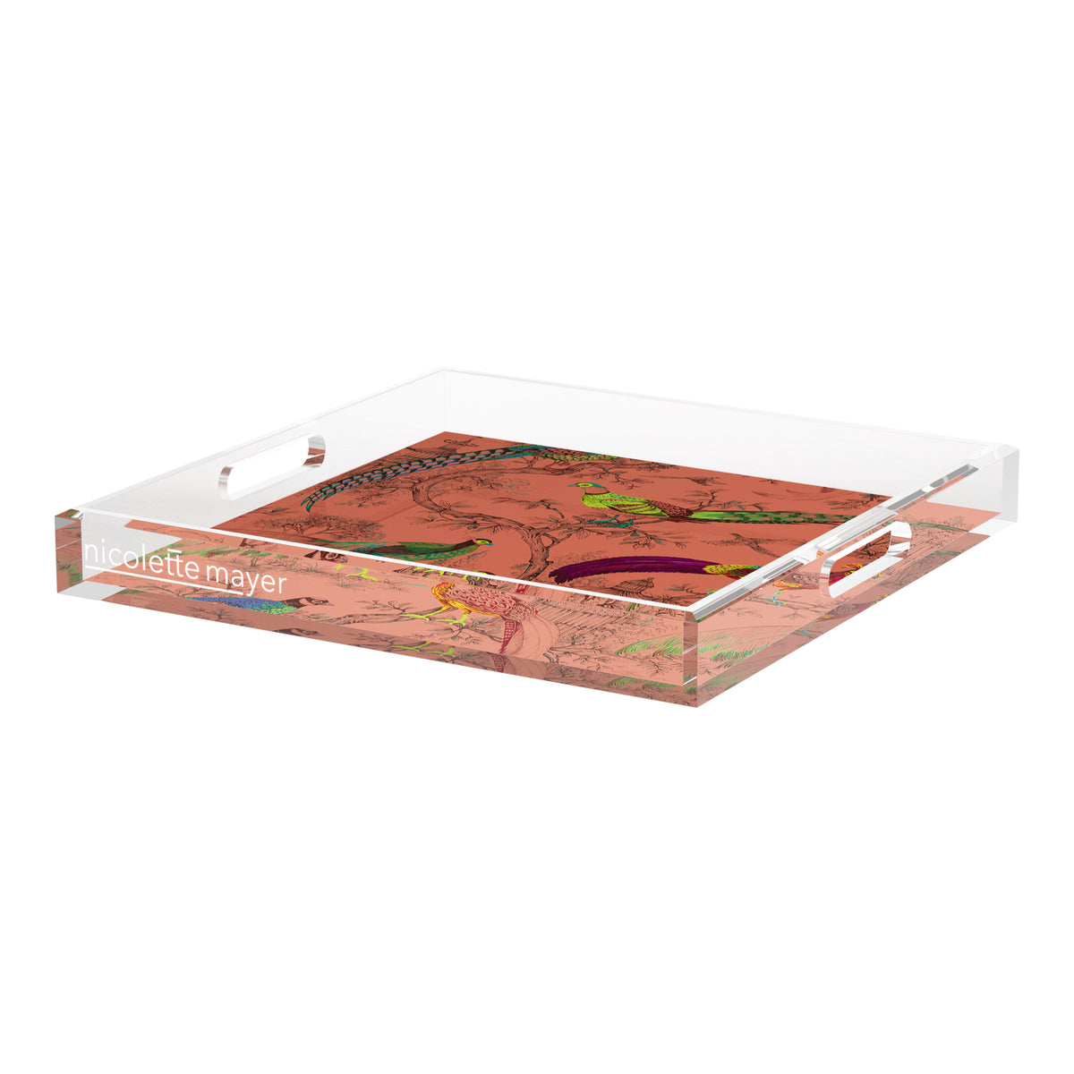 Sauvage Paprika Acrylic Decorative Tray, 18 x 18 in. by Nicolette Mayer