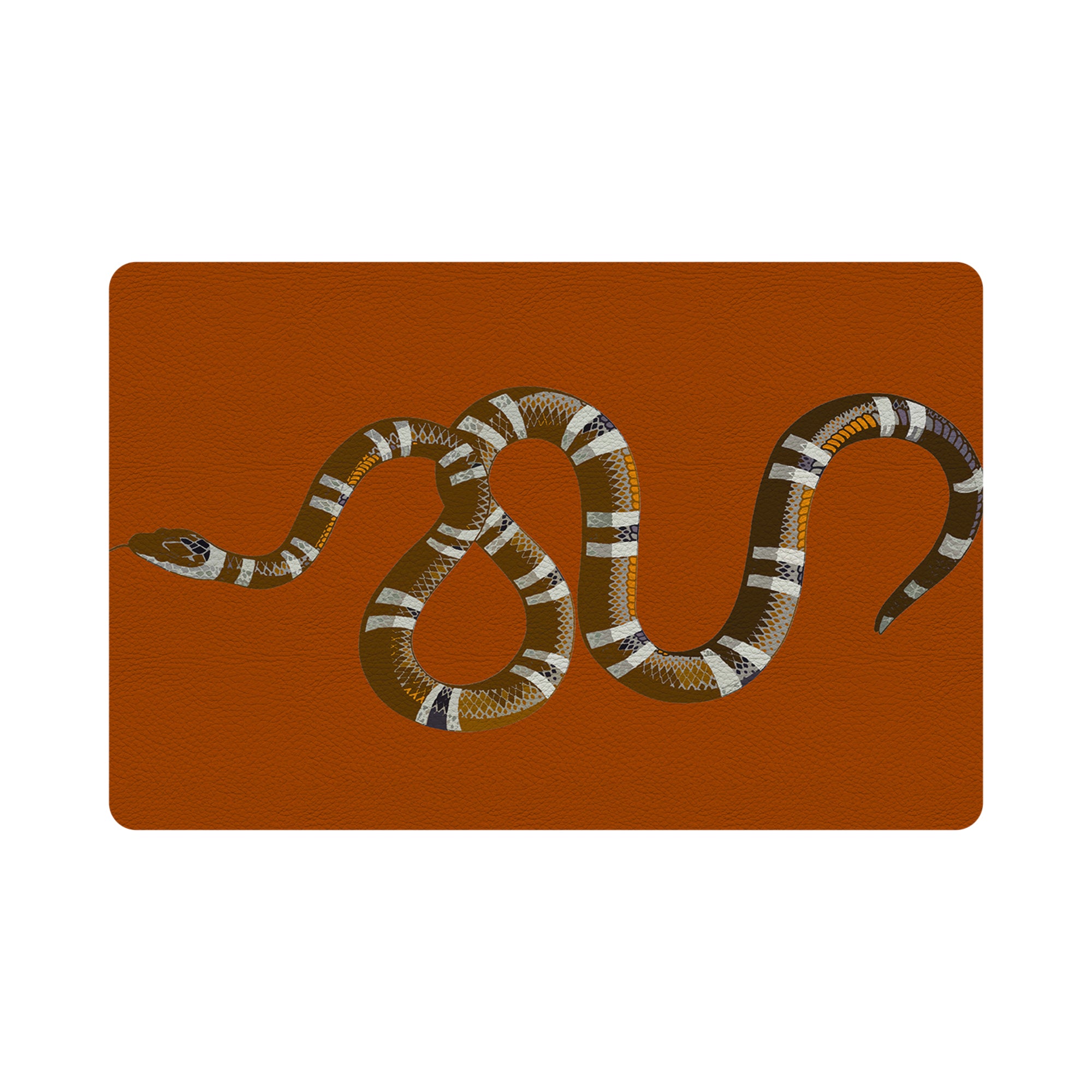 Serpent Burnt Orange Rectangle Placemats Set of 4 - nicolettemayer.com