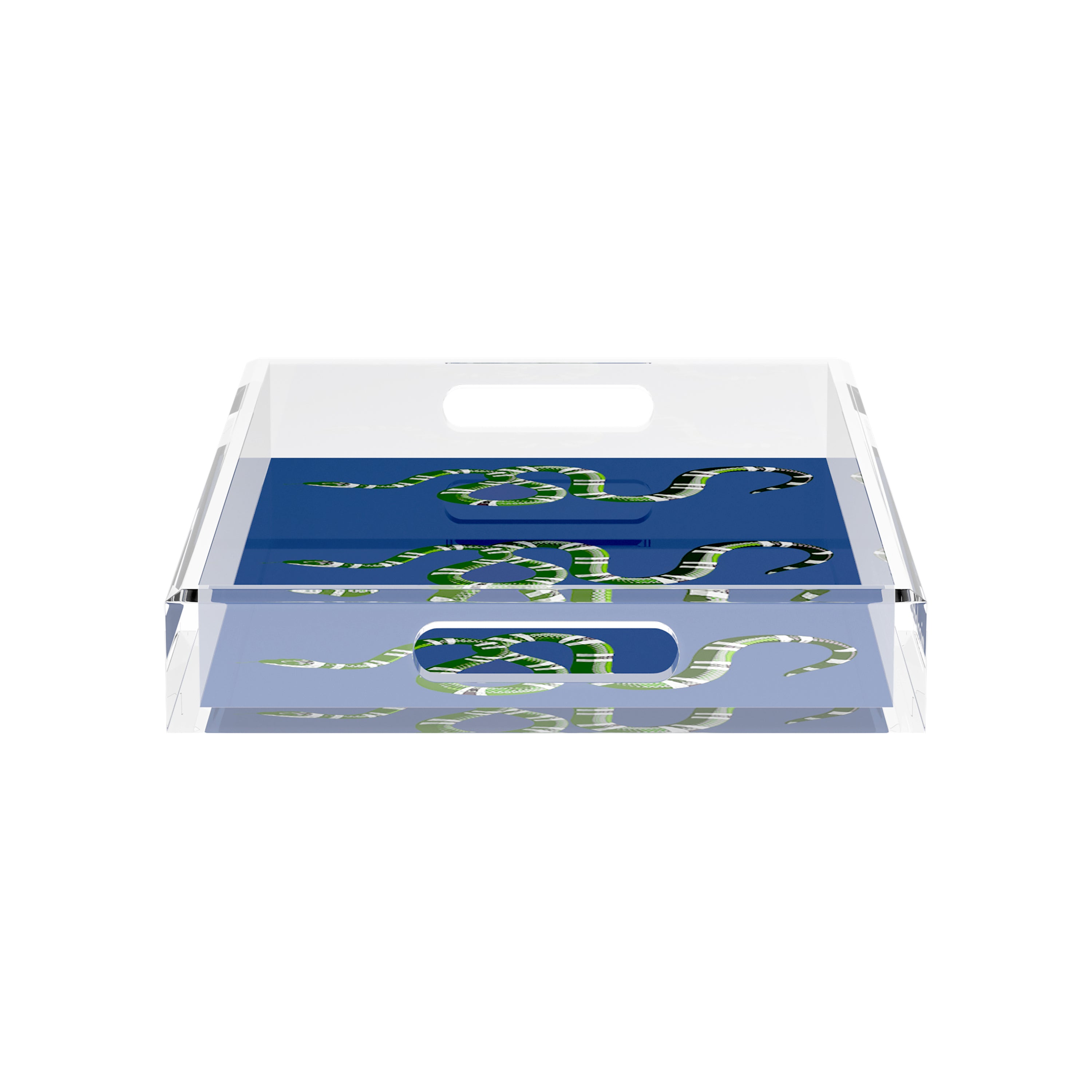 Serpent Blue 17X10.5 Acrylic Tray - nicolettemayer.com