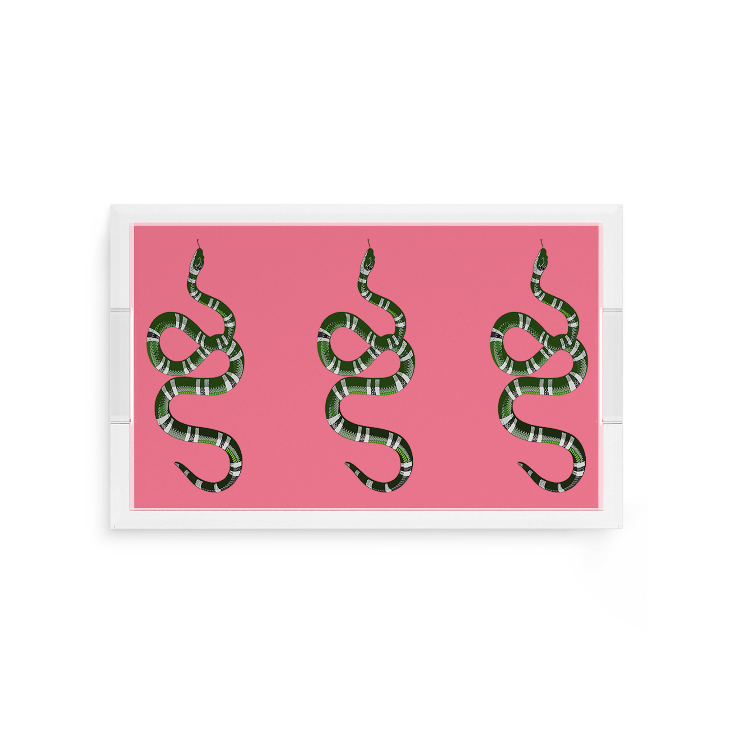 Serpent Pink 12.5X7.75 Acrylic Tray - nicolettemayer.com