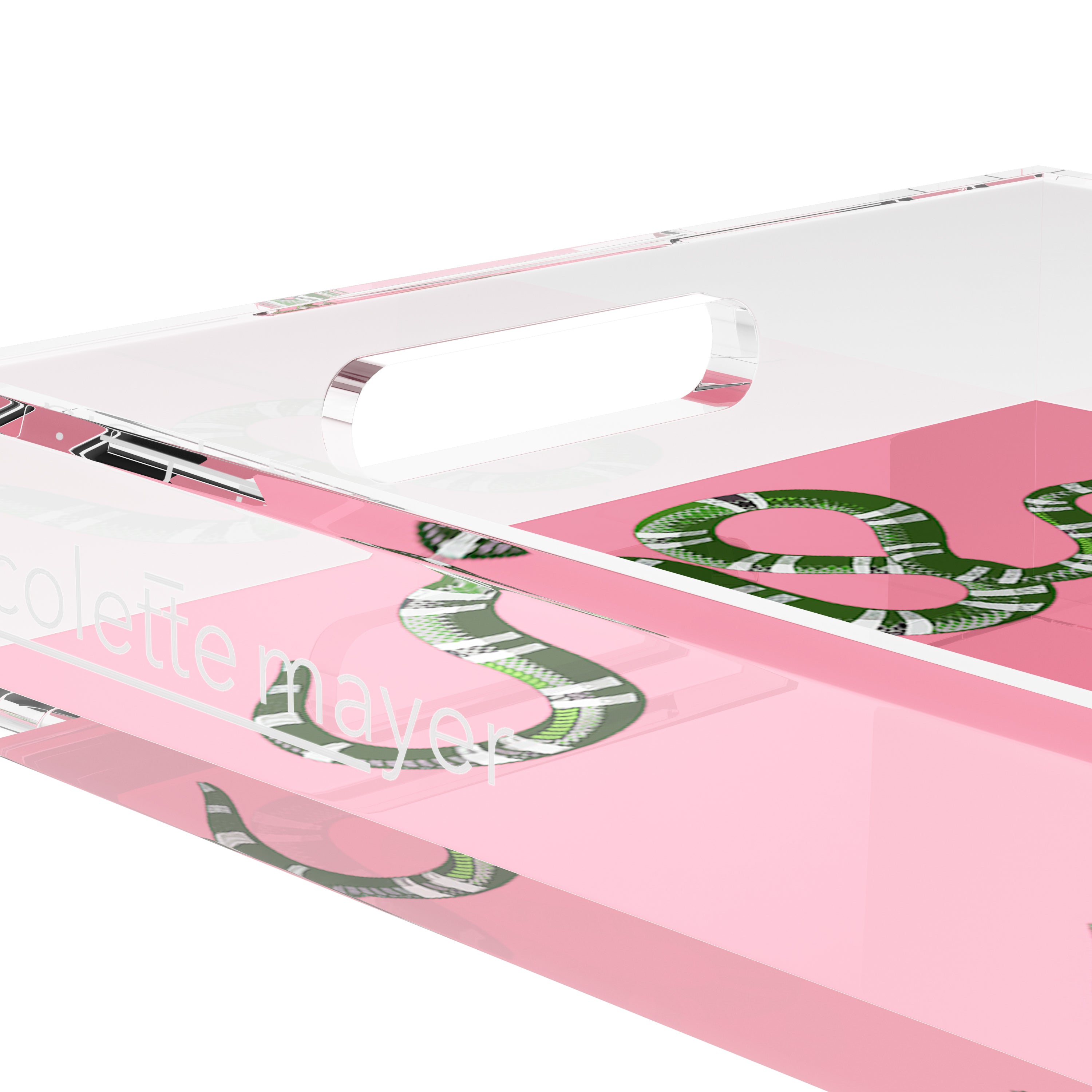 Serpent Pink 12.5X7.75 Acrylic Tray - nicolettemayer.com