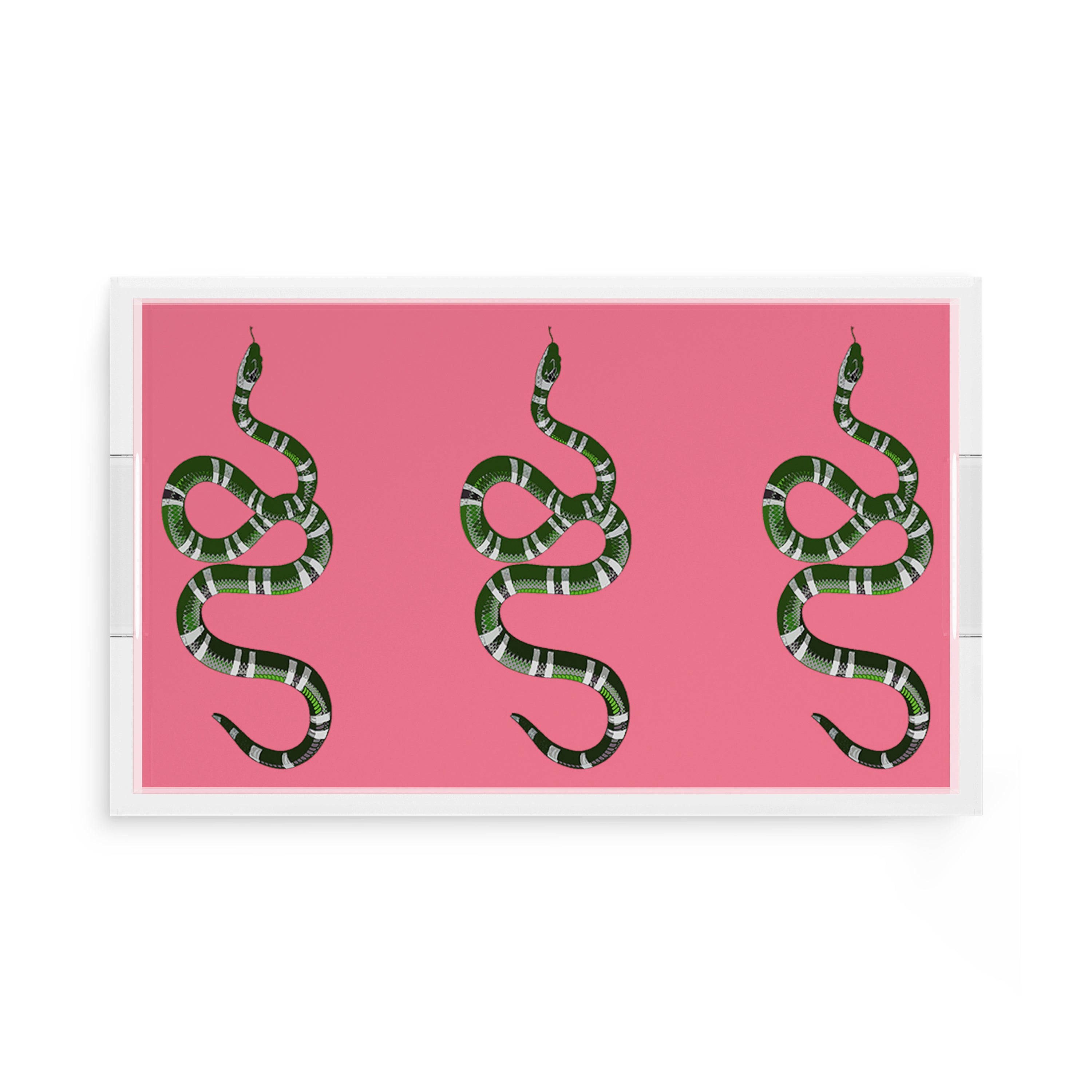 Serpent Pink 17X10.5 Acrylic Tray - nicolettemayer.com
