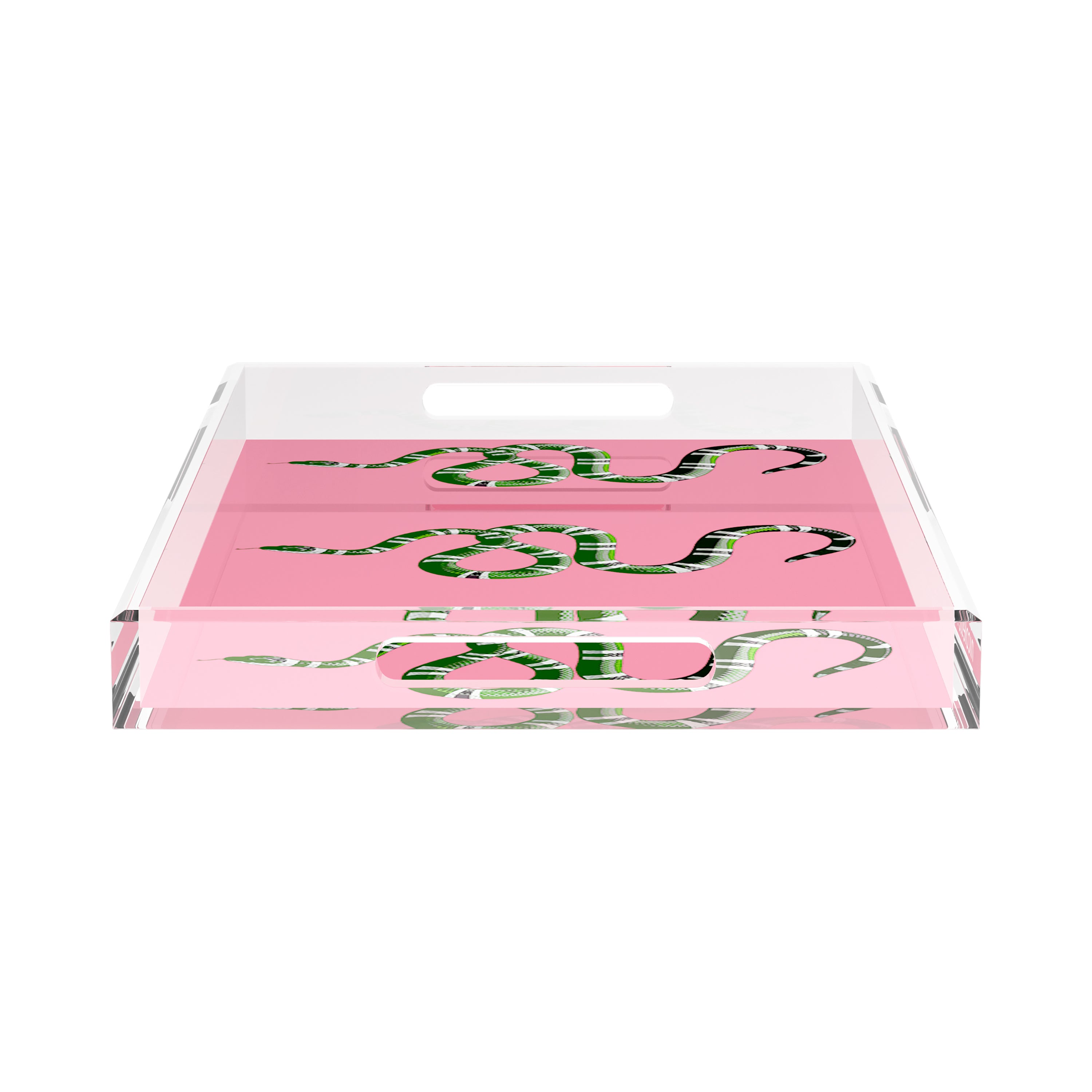 Serpent Pink 22.5X14.5 Acrylic Tray - nicolettemayer.com