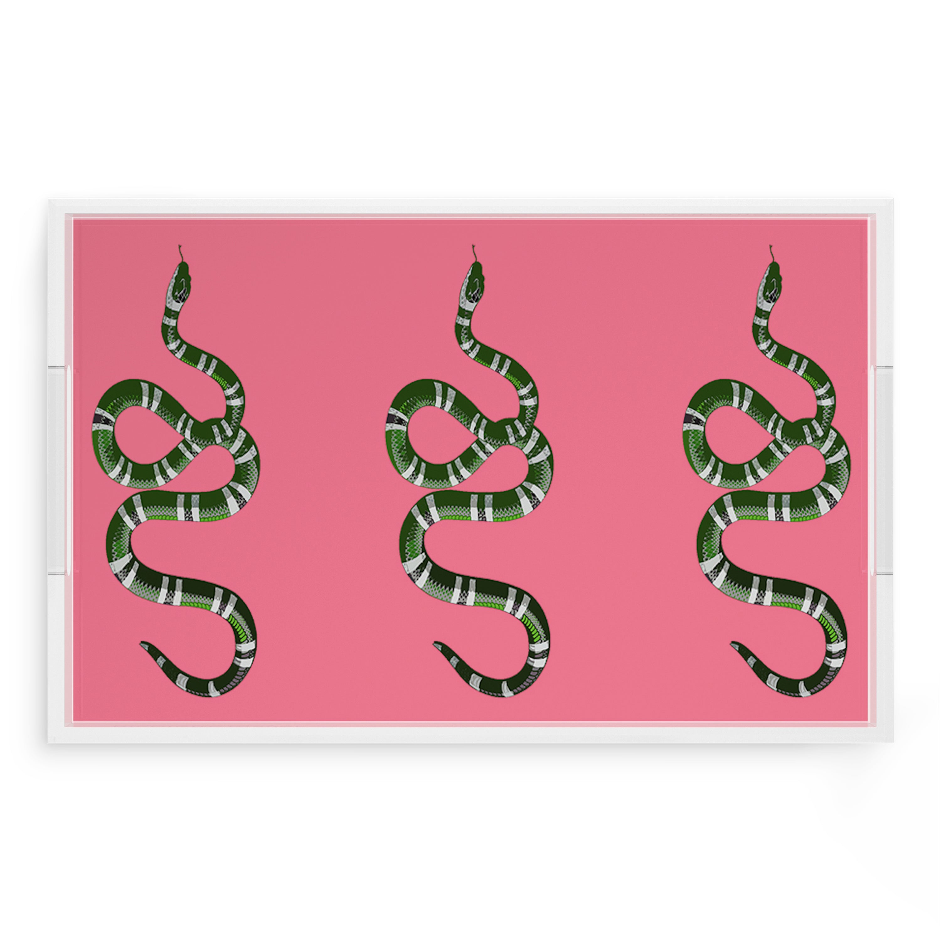 Serpent Pink 22.5X14.5 Acrylic Tray - nicolettemayer.com