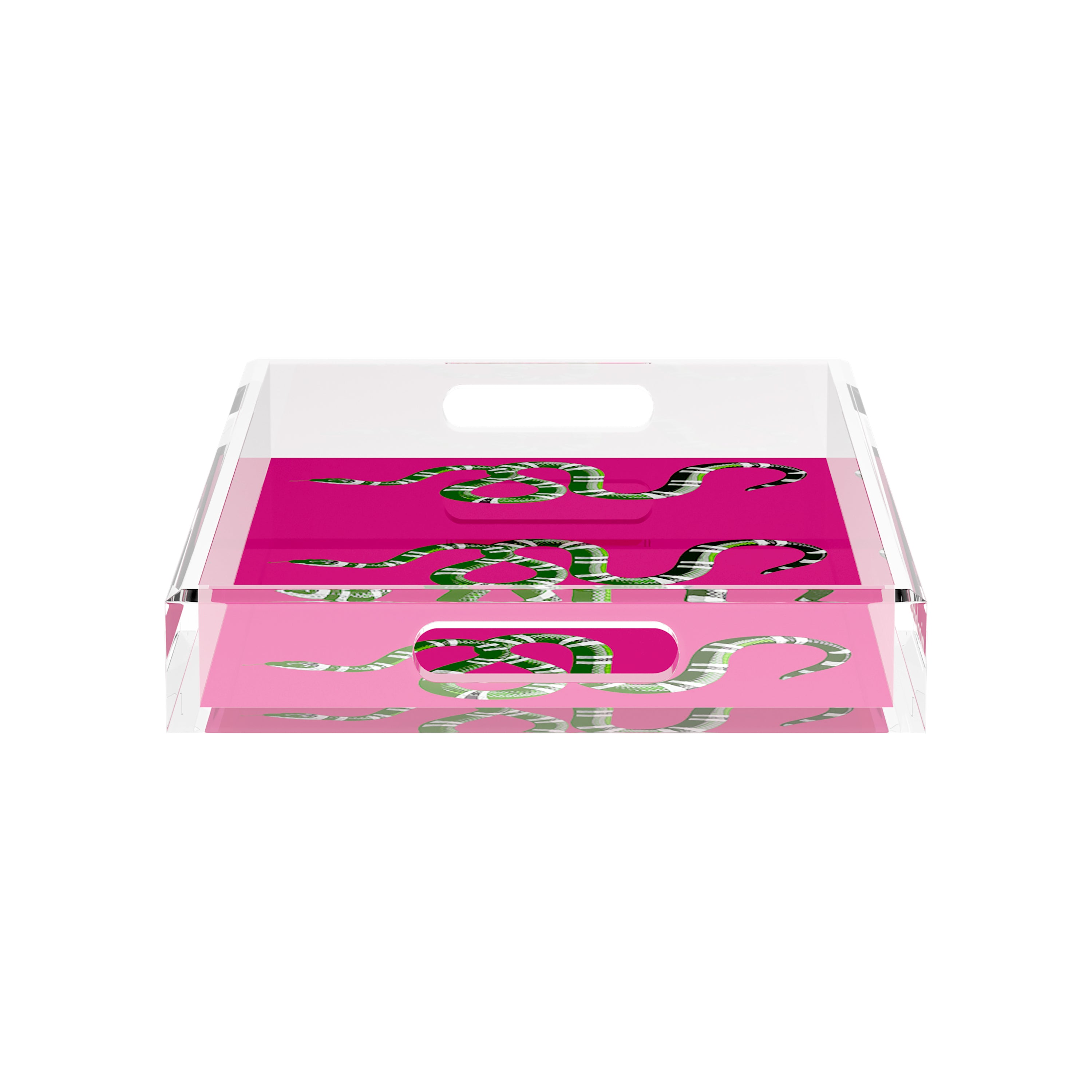 Serpent Raspberry 17X10.5 Acrylic Tray - nicolettemayer.com