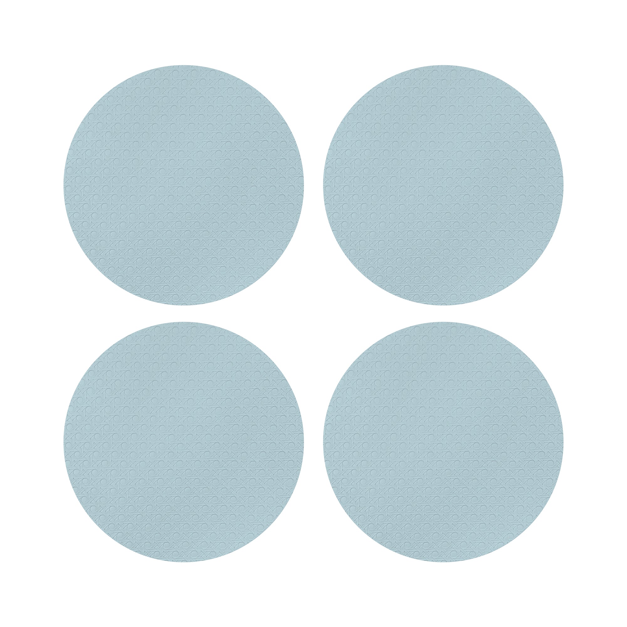 Solid Bluebell Vegan Leather Coasters - nicolettemayer.com