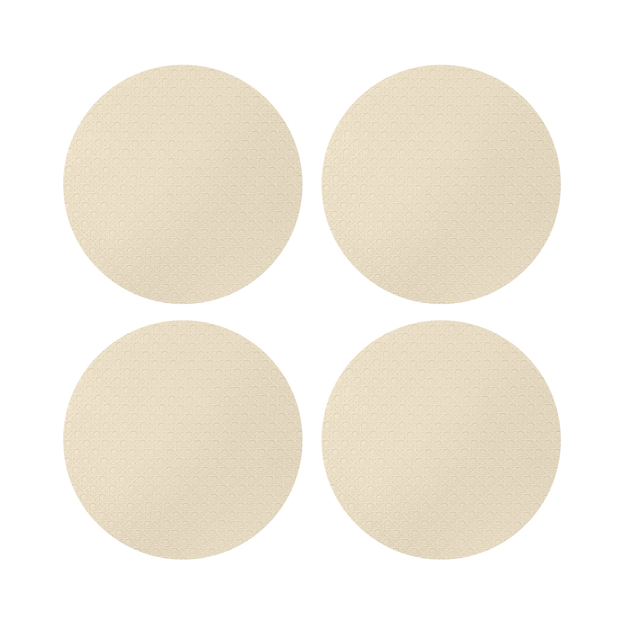 Solid Champagne Vegan Leather Coasters - nicolettemayer.com