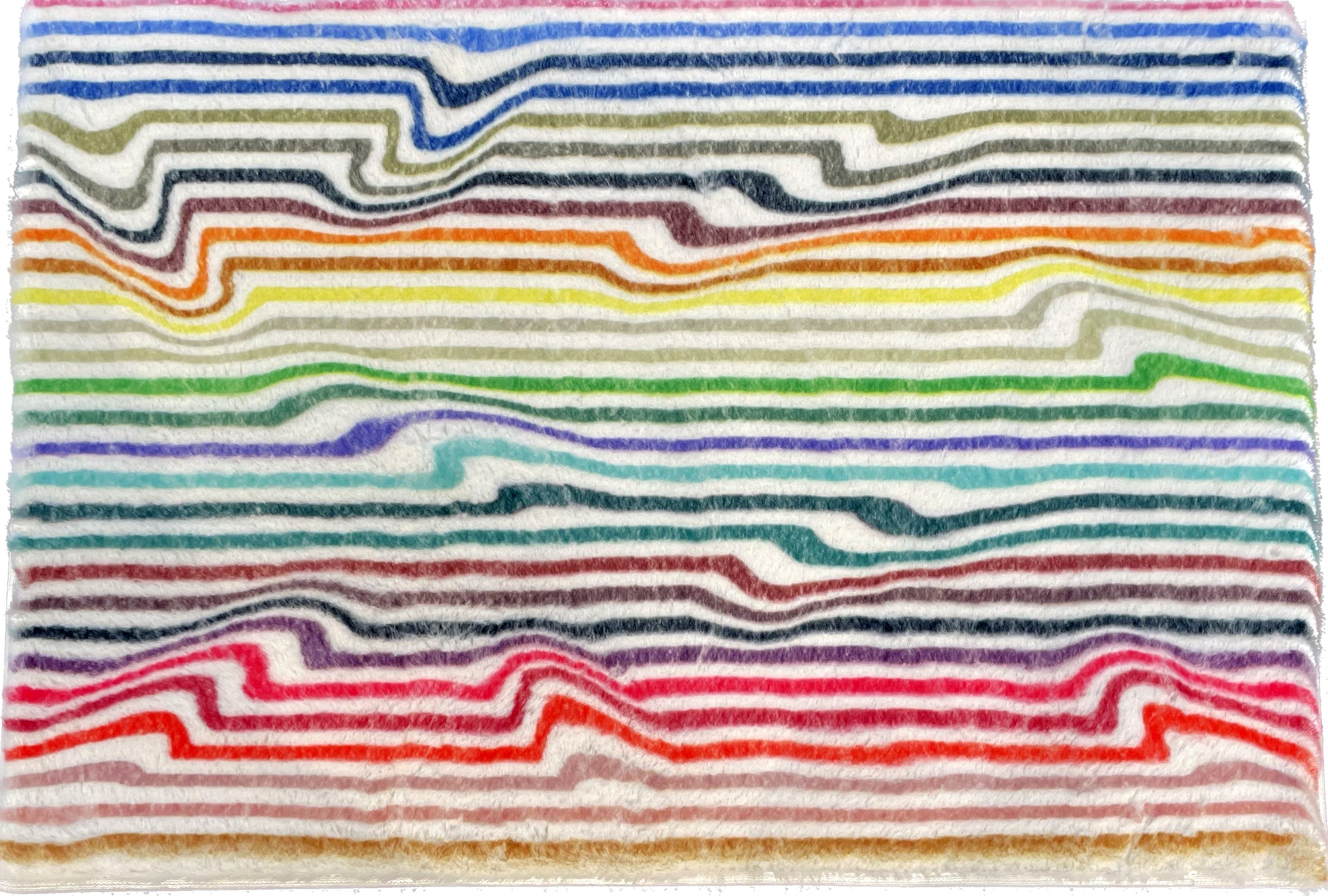 Spectrum White Warp Brights Rectangle Cloud Washables Rug