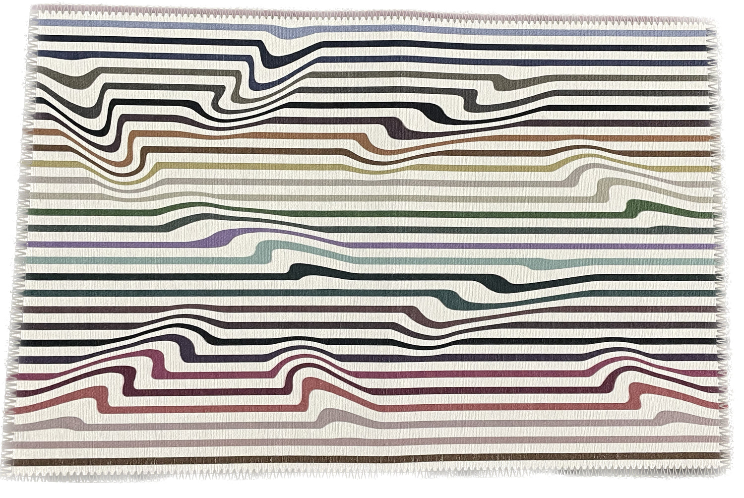 Spectrum White Warp Neutrals Chenille Washables Rug