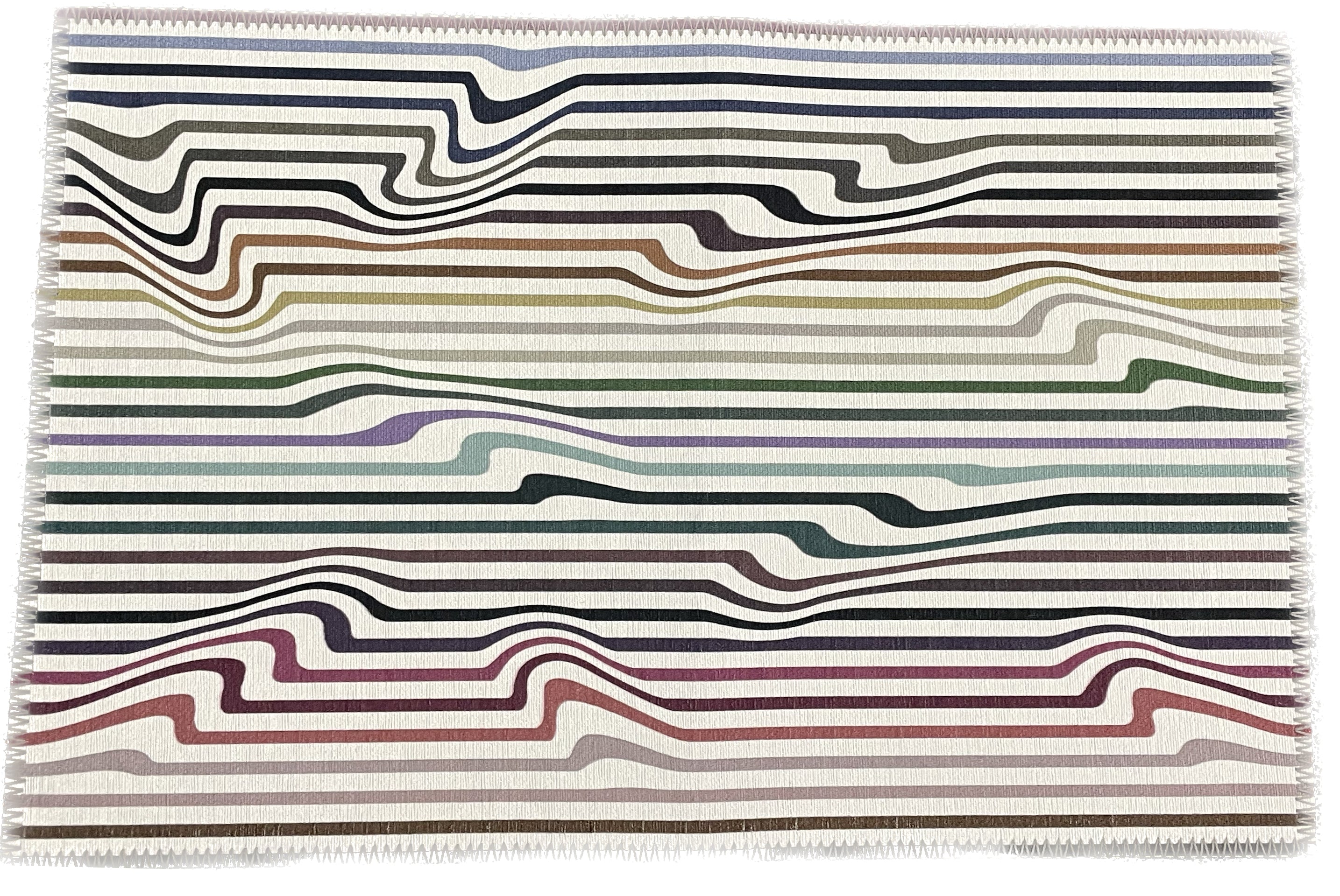 Spectrum White Warp Neutrals Chenille Washables Rug