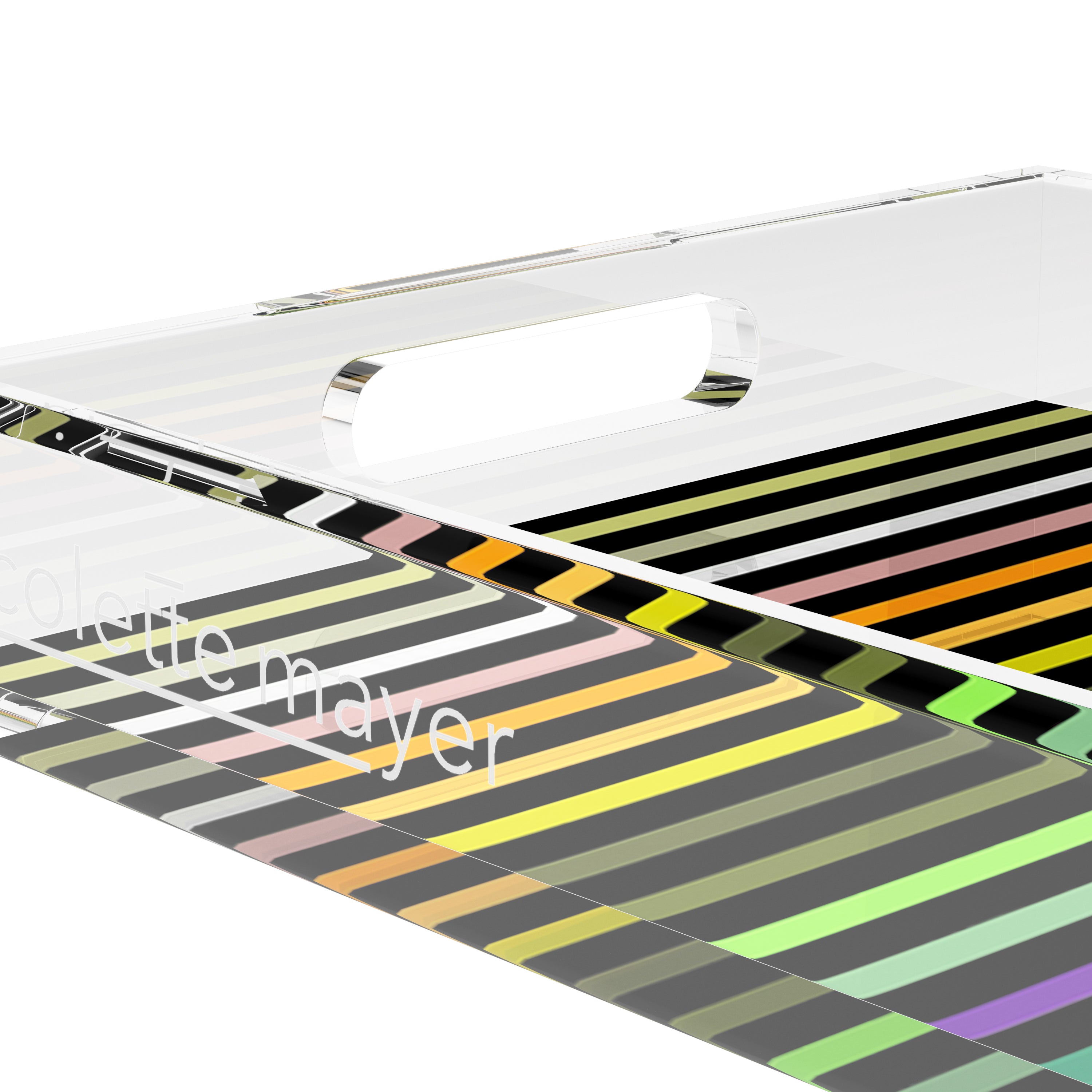 Spectrum Of Reality Black 17X10.5 Acrylic Tray - nicolettemayer.com