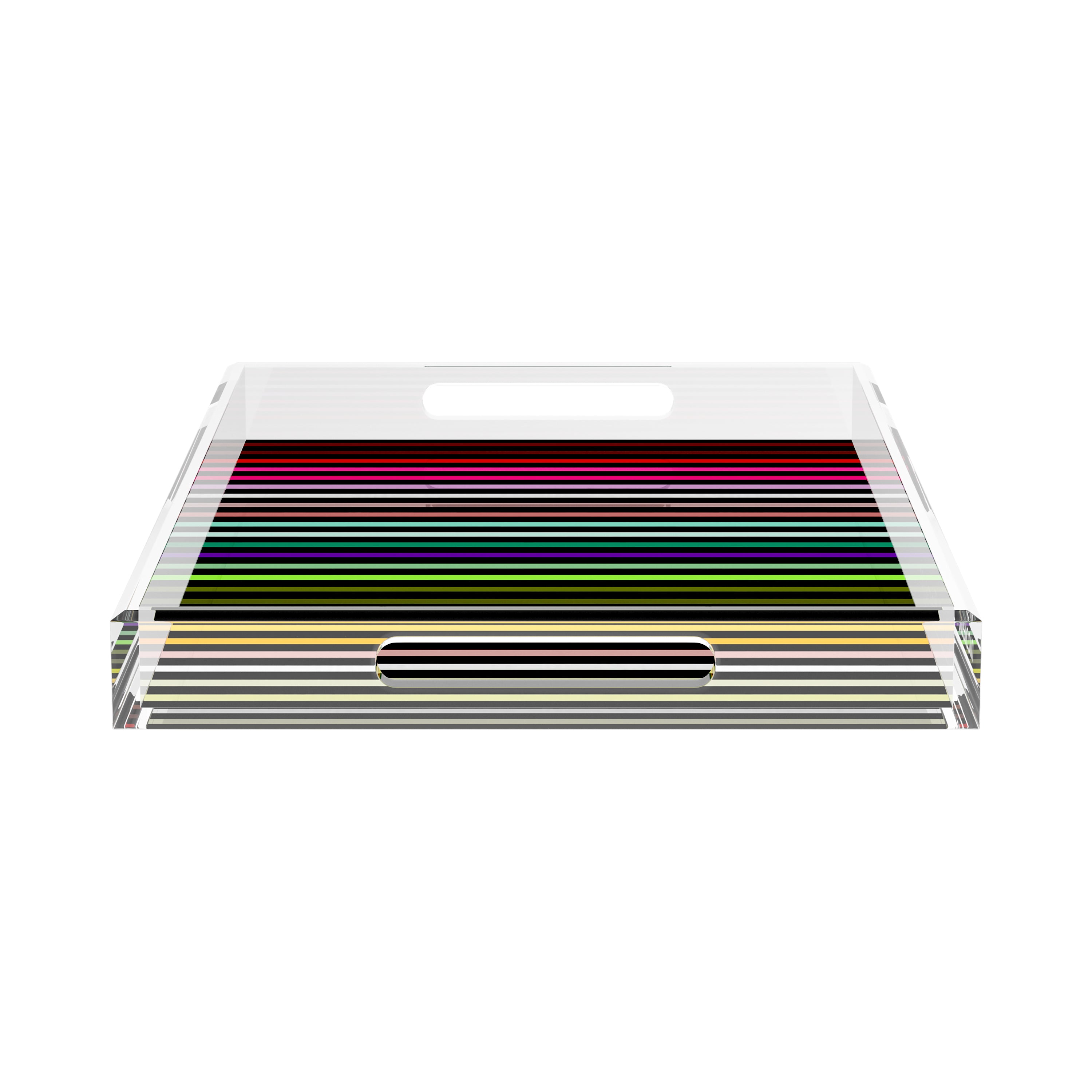 Spectrum Of Reality Black 22.5X14.5 Acrylic Tray - nicolettemayer.com