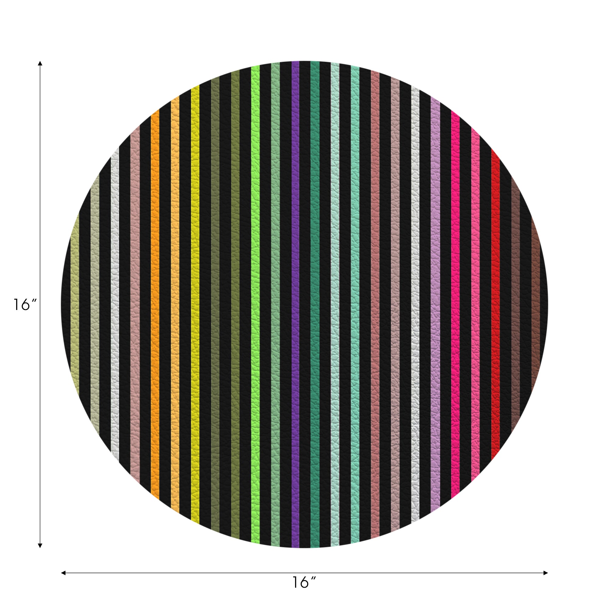 Spectrum Of Reality Black Vegan Leather Round Pebble Placemat - nicolettemayer.com