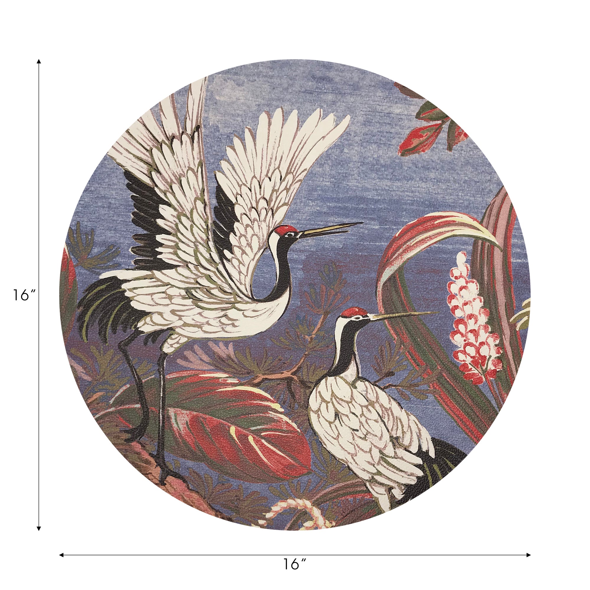 Summer Palace Ducal Vegan Leather Round Pebble Placemat
