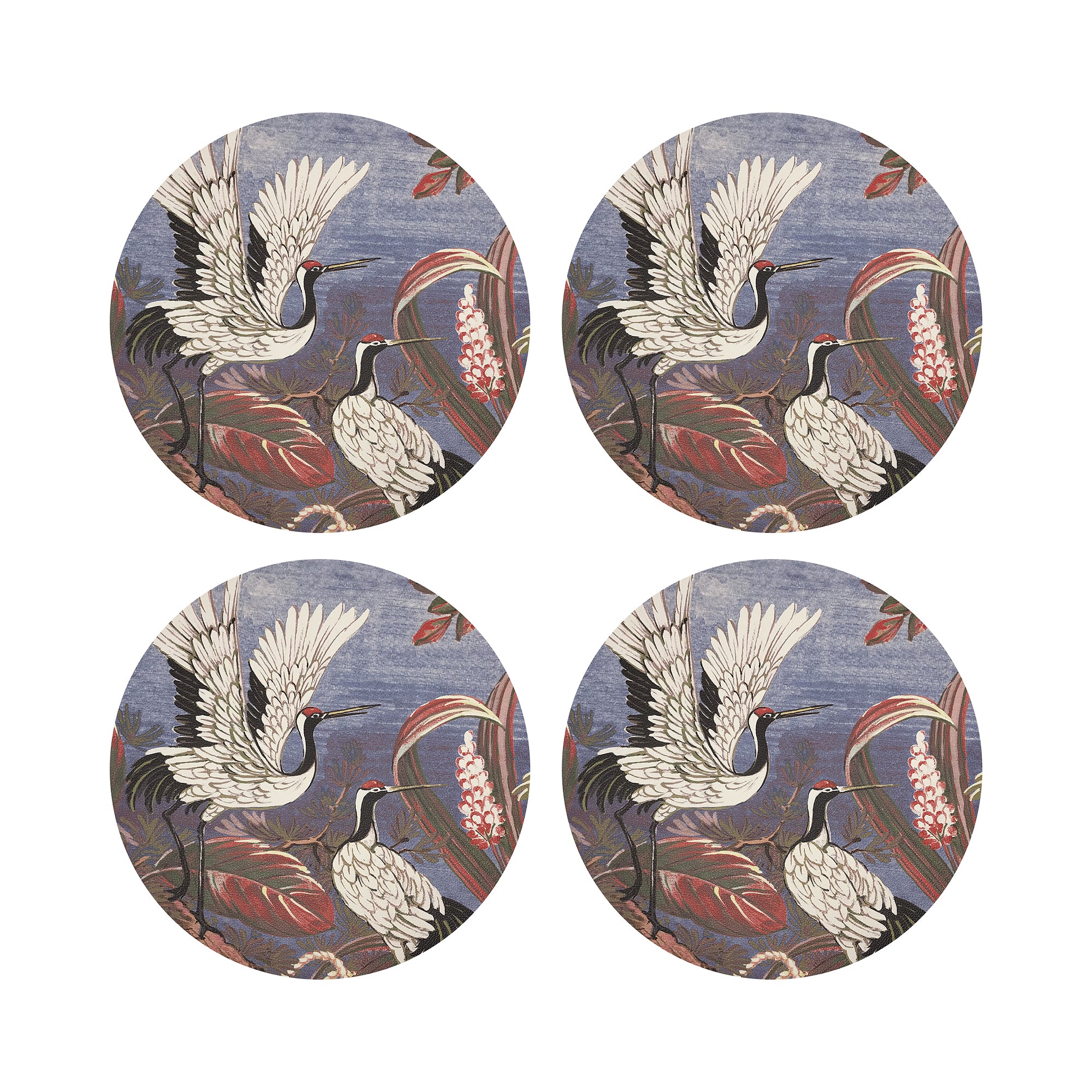 Summer Palace Ducal 16" Round Pebble Placemats, Set of 4 - nicolettemayer.com
