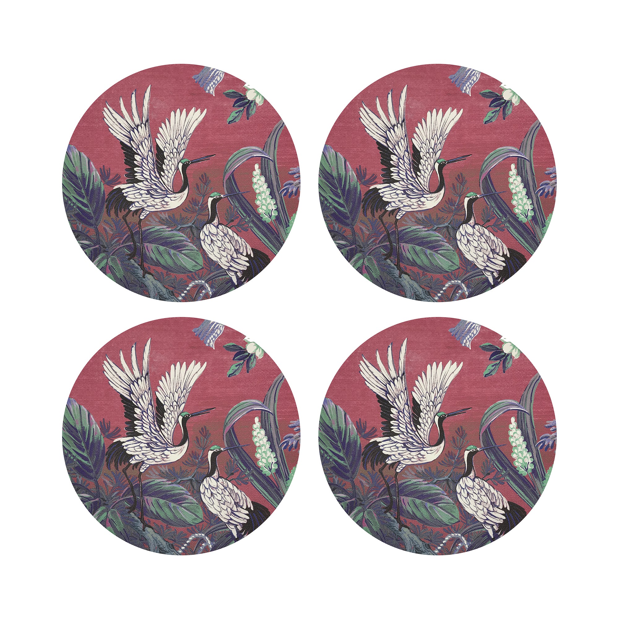 Summer Palace Primula 16" Round Pebble Placemats, Set of 4 - nicolettemayer.com