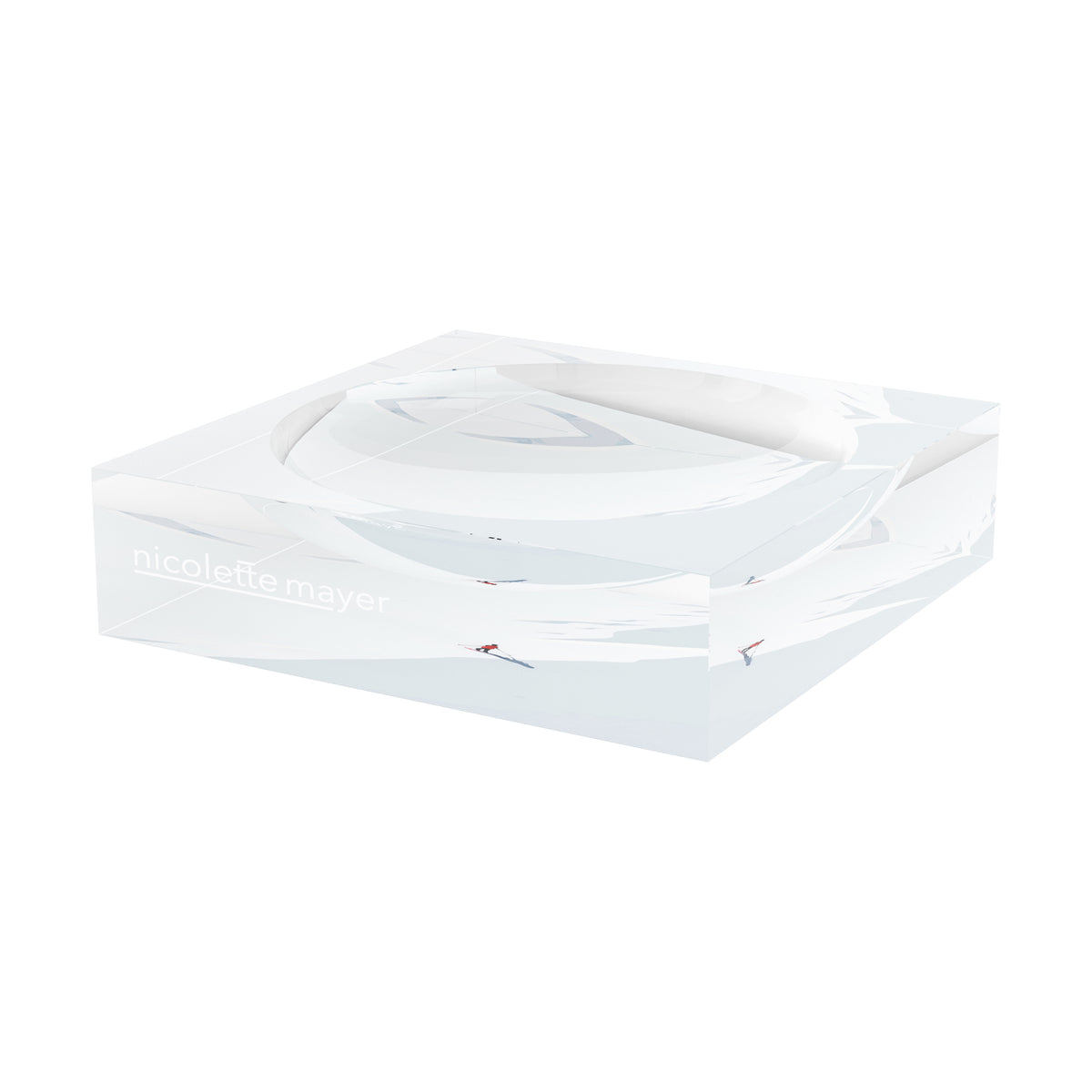 Summit Aerial Acrylic Candy Catchall Dish, 6 x 6 in., 8 x 8 in. by Nicolette Mayer