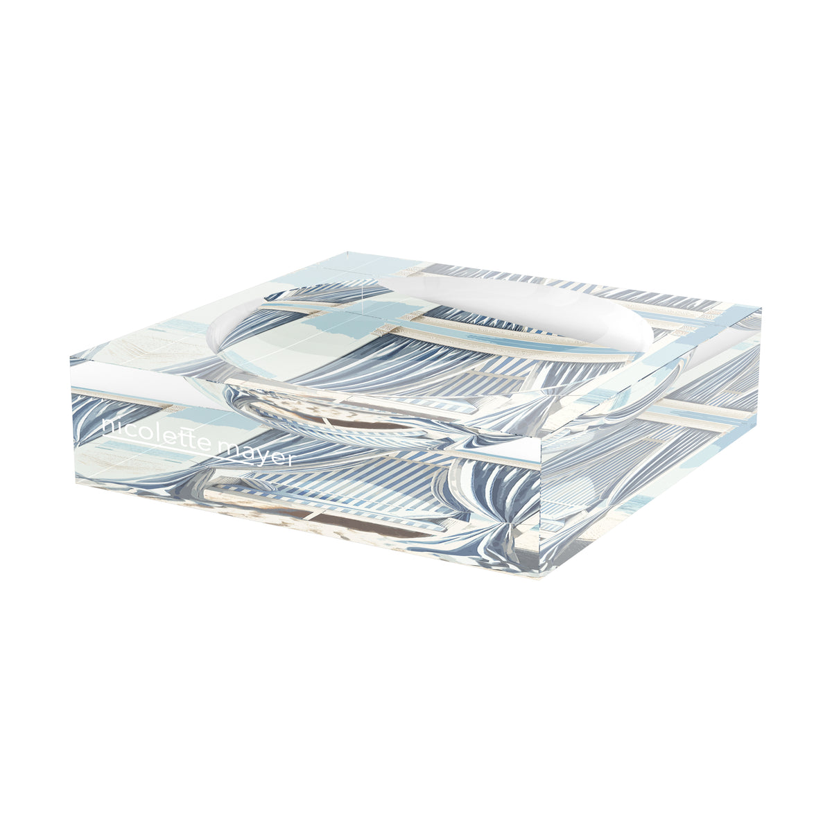 Sun And Surf Cabana Acrylic Candy Catchall Dish