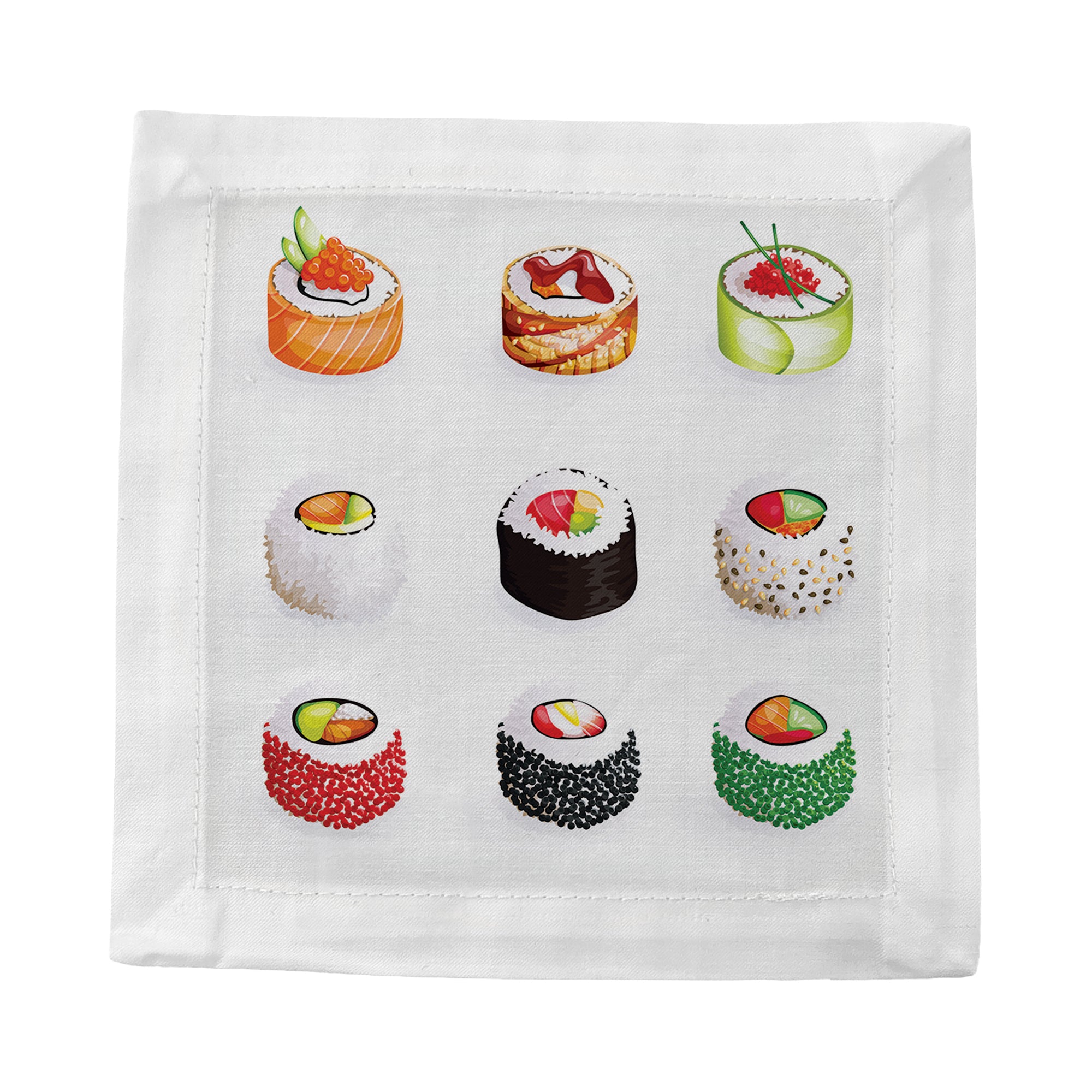 Sushi Go Cotton Sateen Cocktail Napkins - nicolettemayer.com