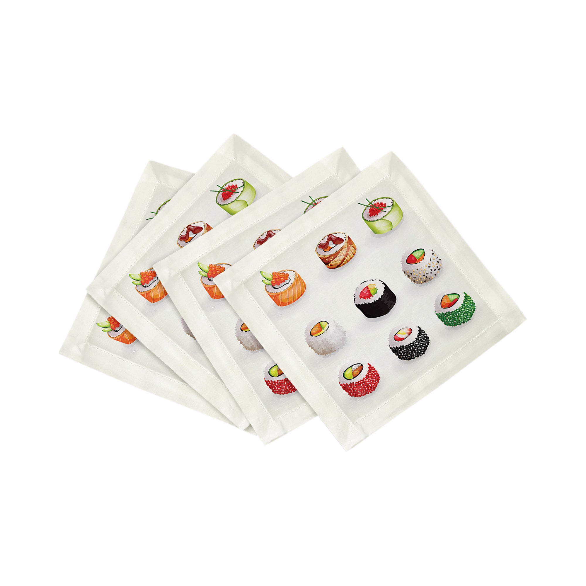 Sushi Go Cotton Sateen Cocktail Napkins