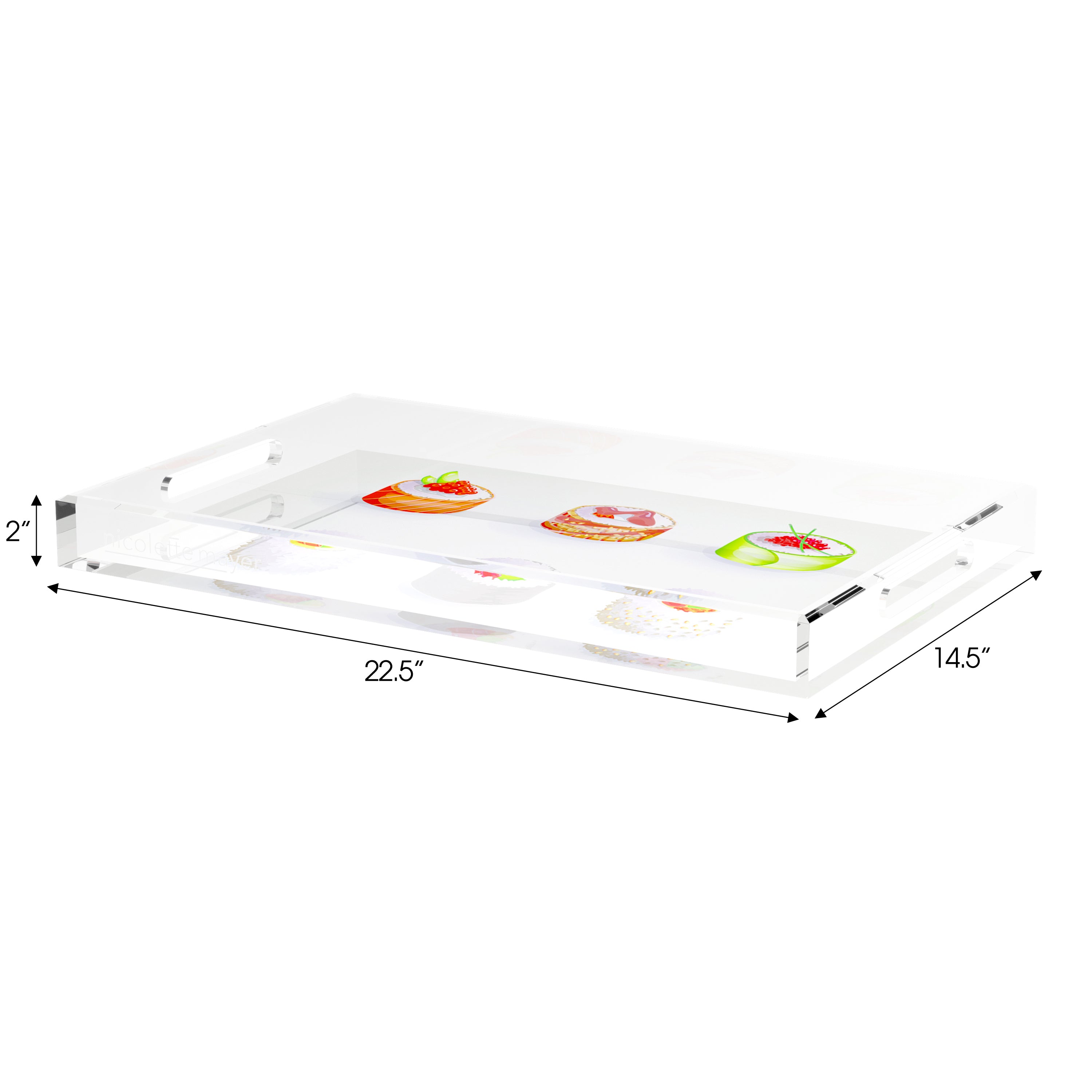 Sushi Go 22.5X14.5 Acrylic Tray - nicolettemayer.com
