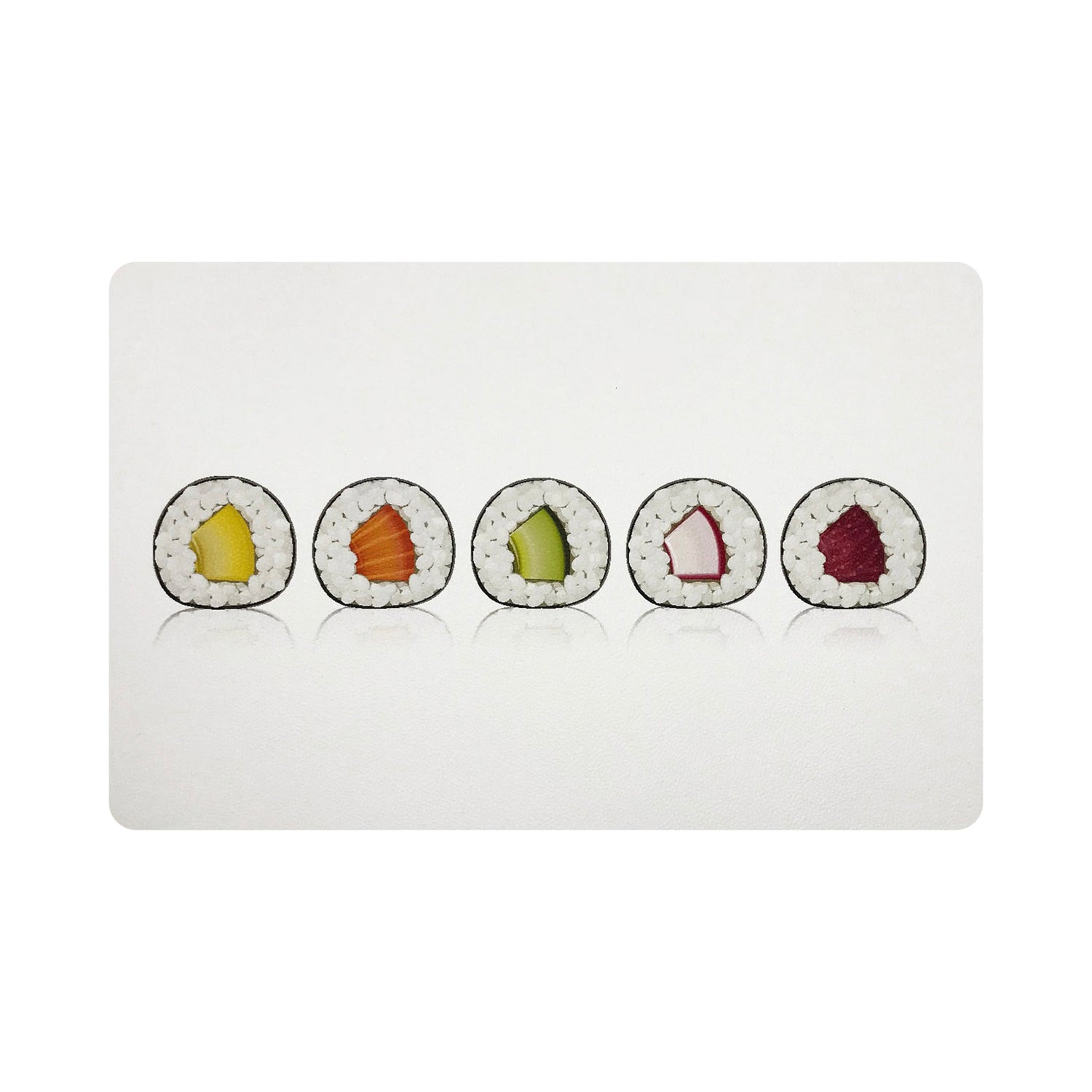 Sushi Rectangle Roll 17" Rectangle Pebble Placemat, Set Of 4 - nicolettemayer.com