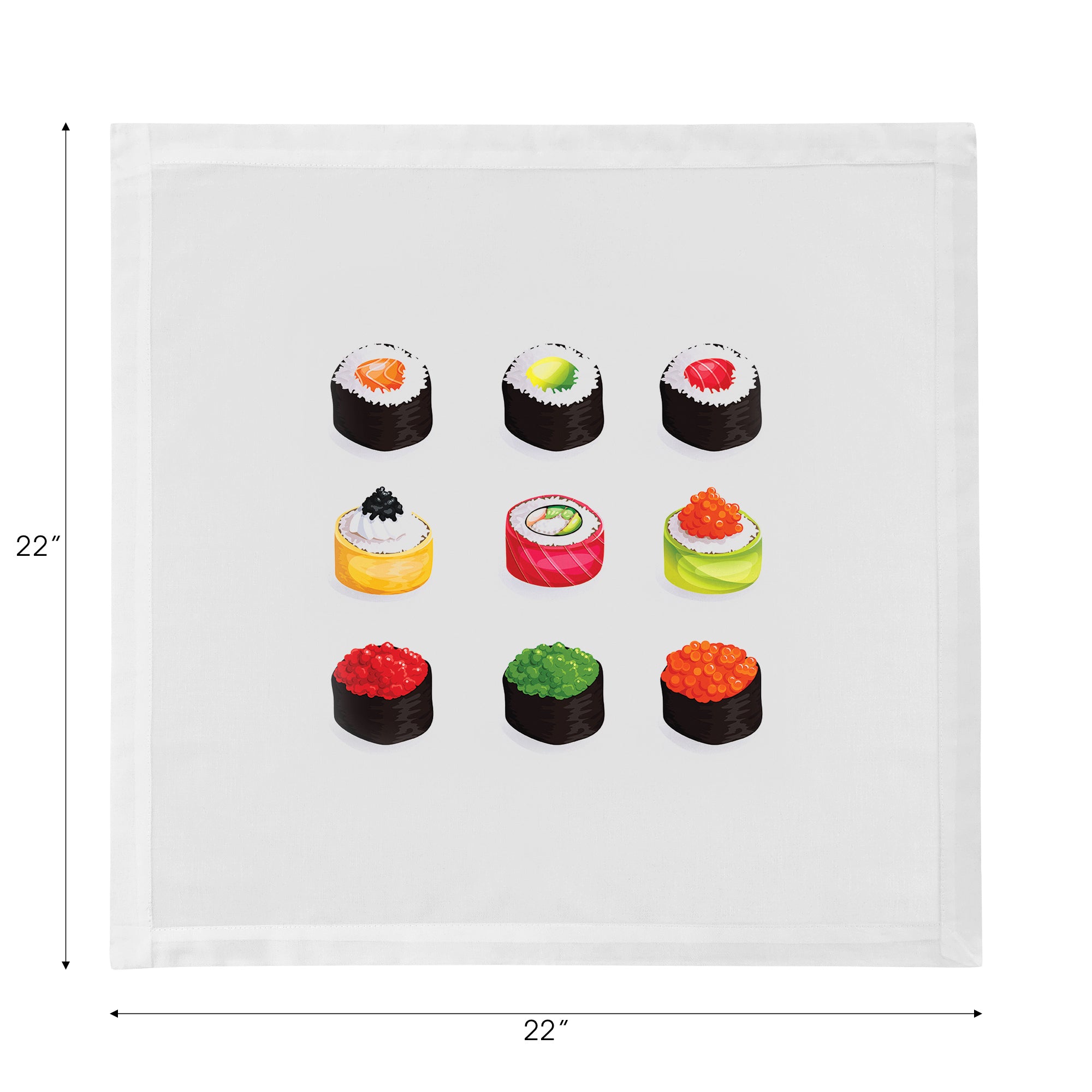 Sushi Zen Cotton Sateen Dinner Napkins - nicolettemayer.com