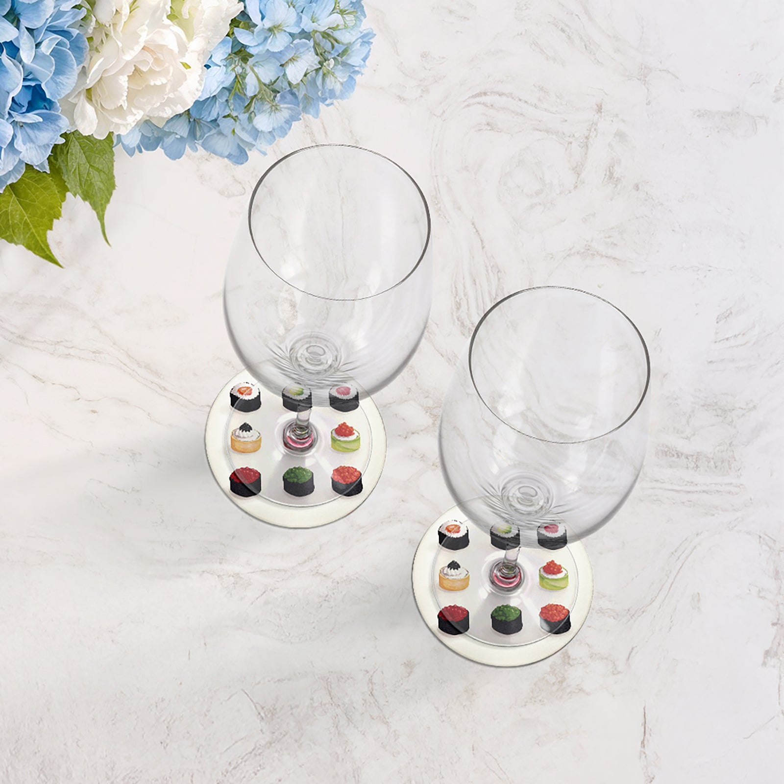 Sushi Zen Vegan Leather Round Coasters