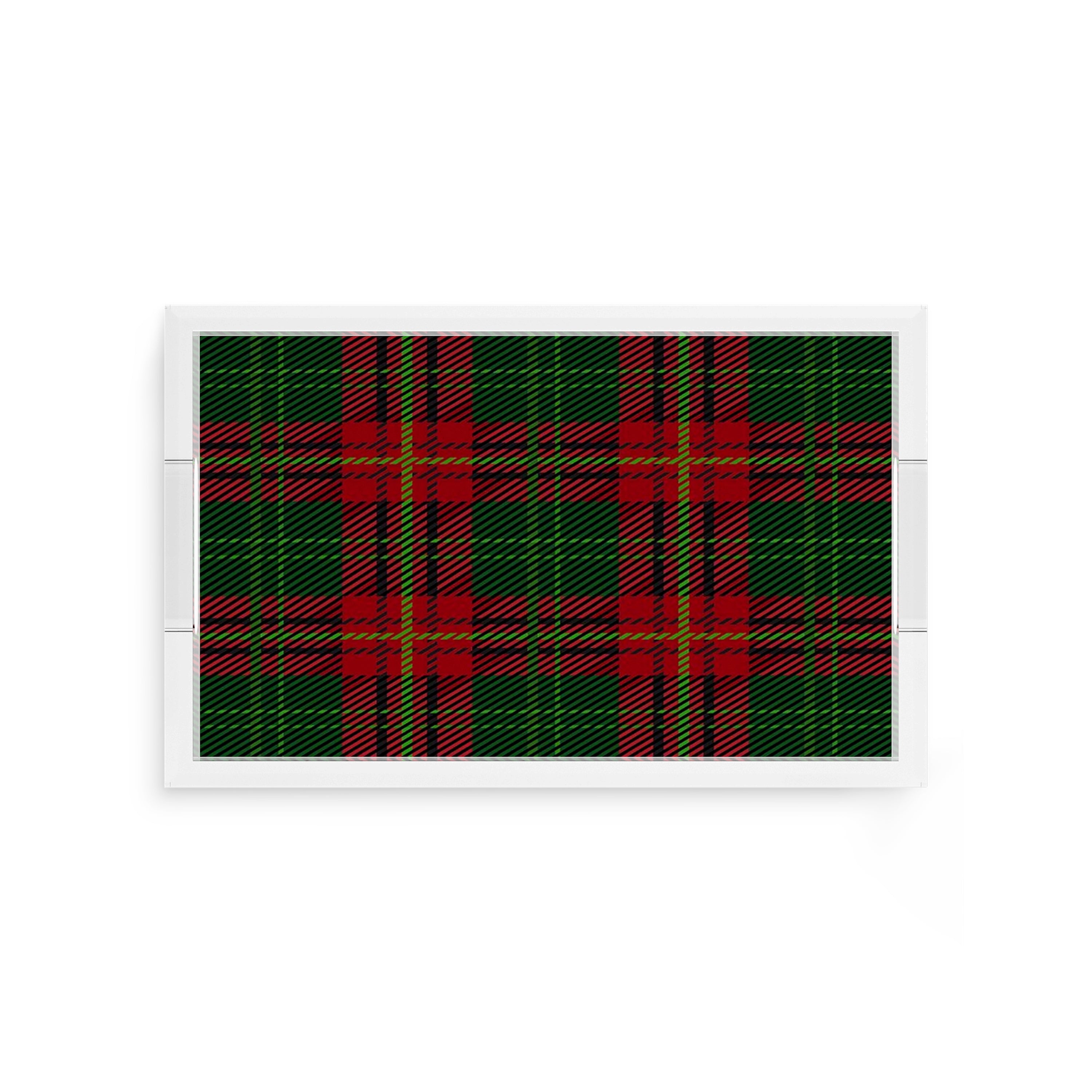 Tartan Green 12.5X7.75 Acrylic Tray - nicolettemayer.com