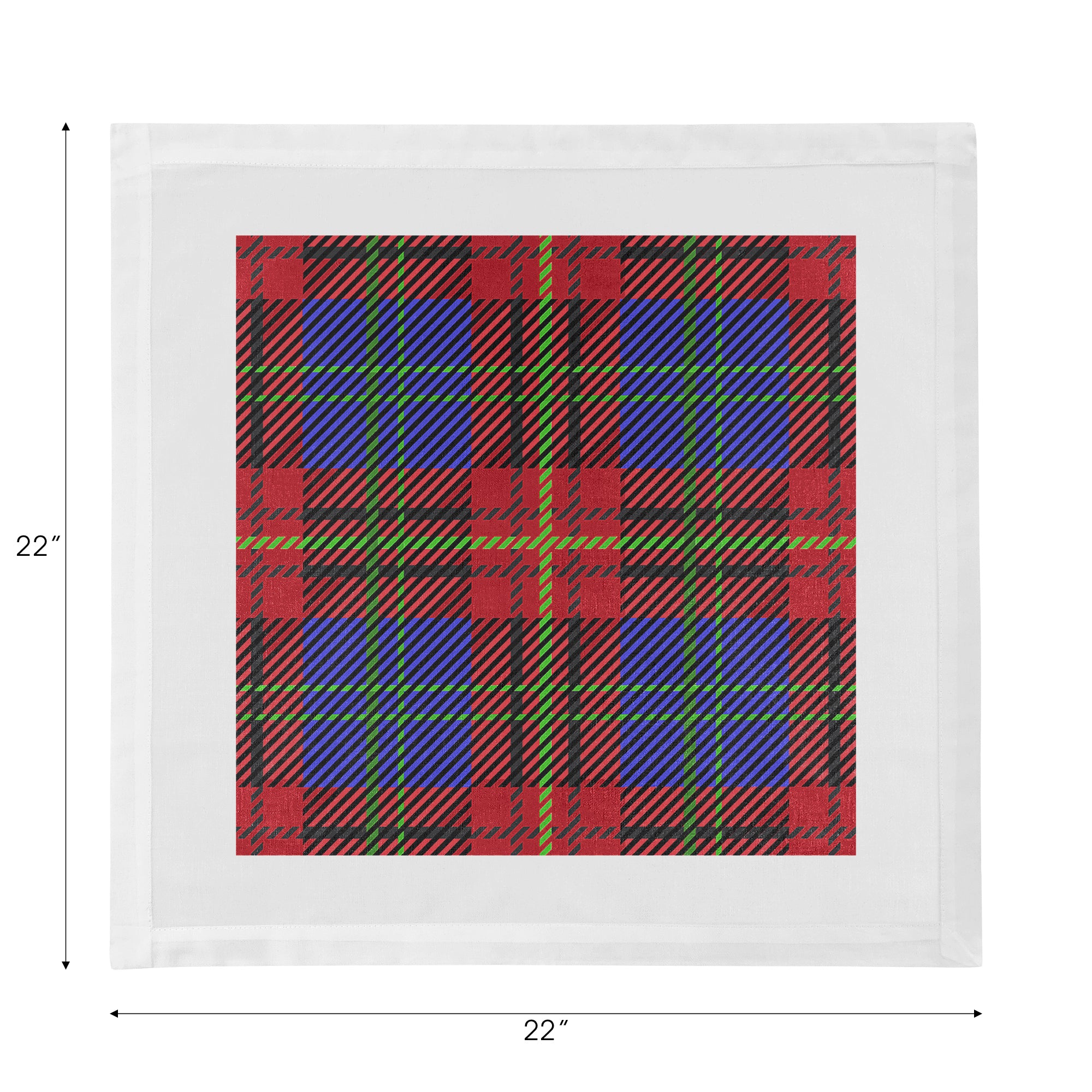 Tartan Blue 22X22 Dinner Napkins - nicolettemayer.com