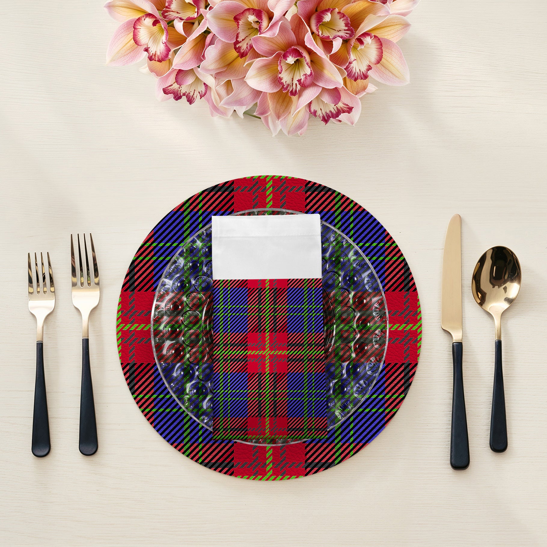Tartan Blue 22X22 Dinner Napkins - nicolettemayer.com