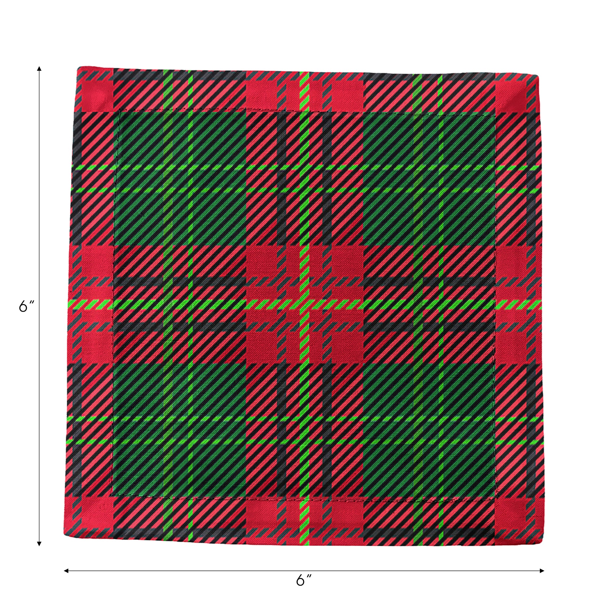 Tartan Green 6X6 Cocktail Napkins - nicolettemayer.com