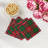 Tartan Green 6X6 Cocktail Napkins - nicolettemayer.com