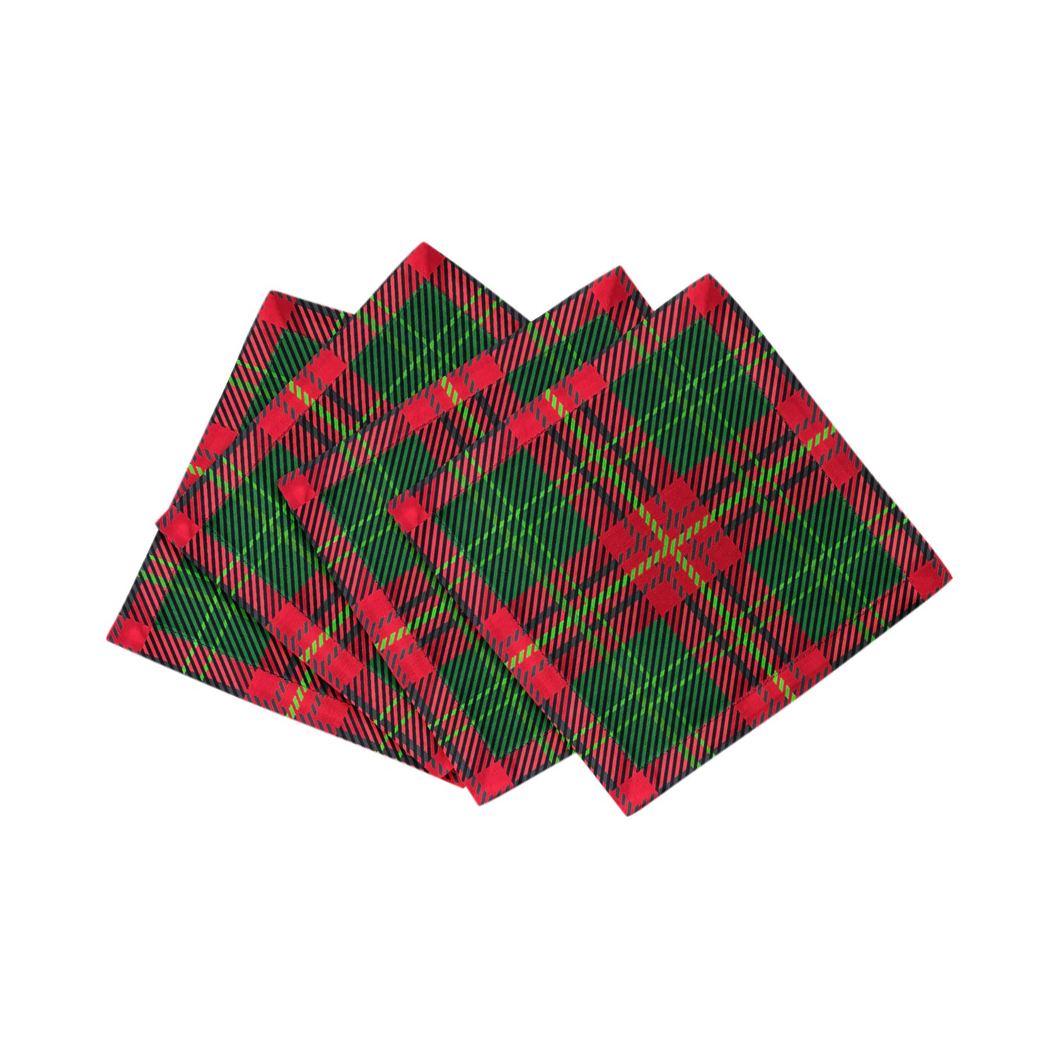 Tartan Green 6X6 Cocktail Napkins - nicolettemayer.com