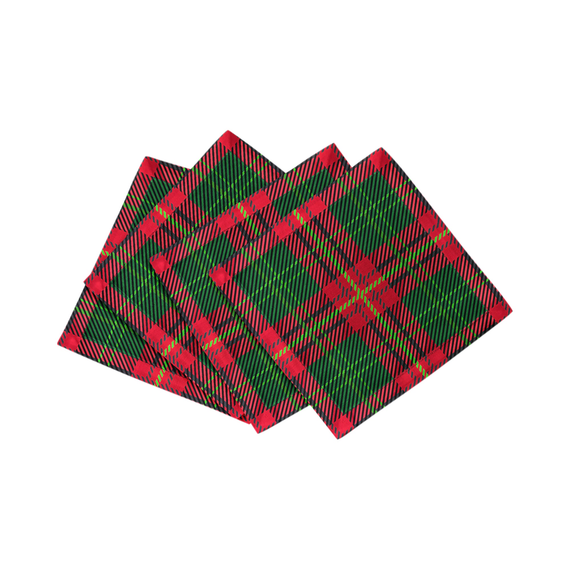 Tartan Green 6X6 Cocktail Napkins - nicolettemayer.com