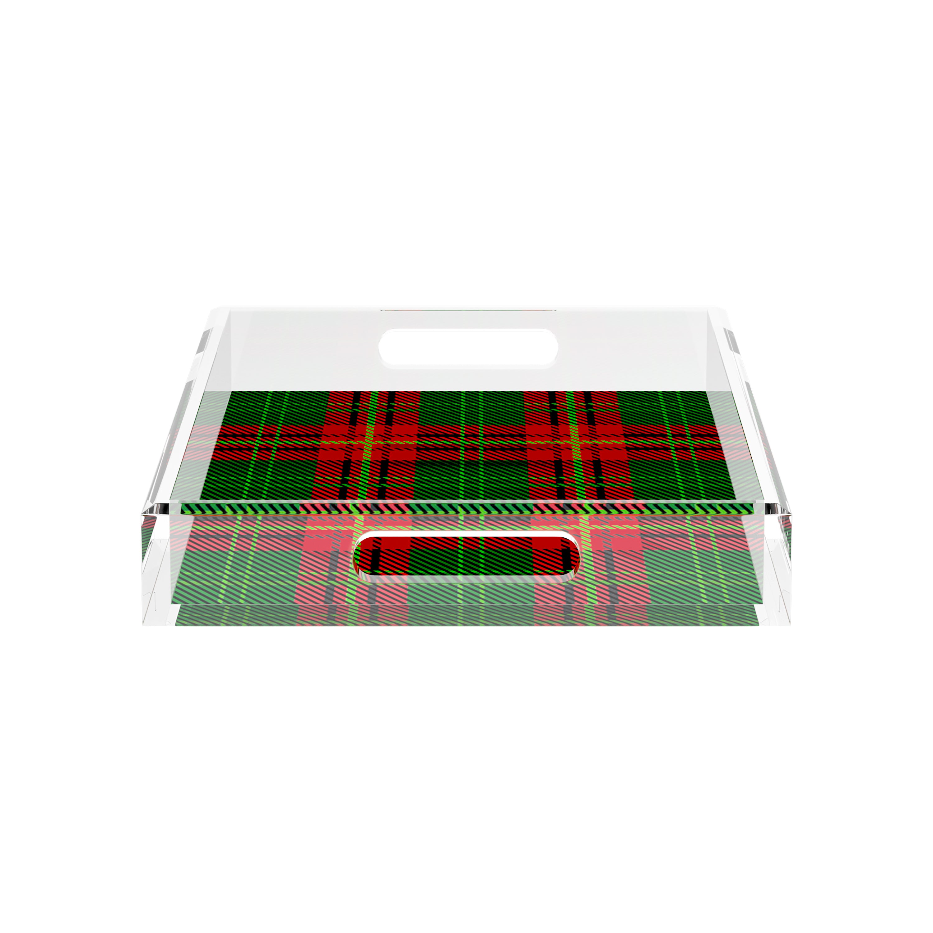 Tartan Green 17X10.5 Acrylic Tray - nicolettemayer.com