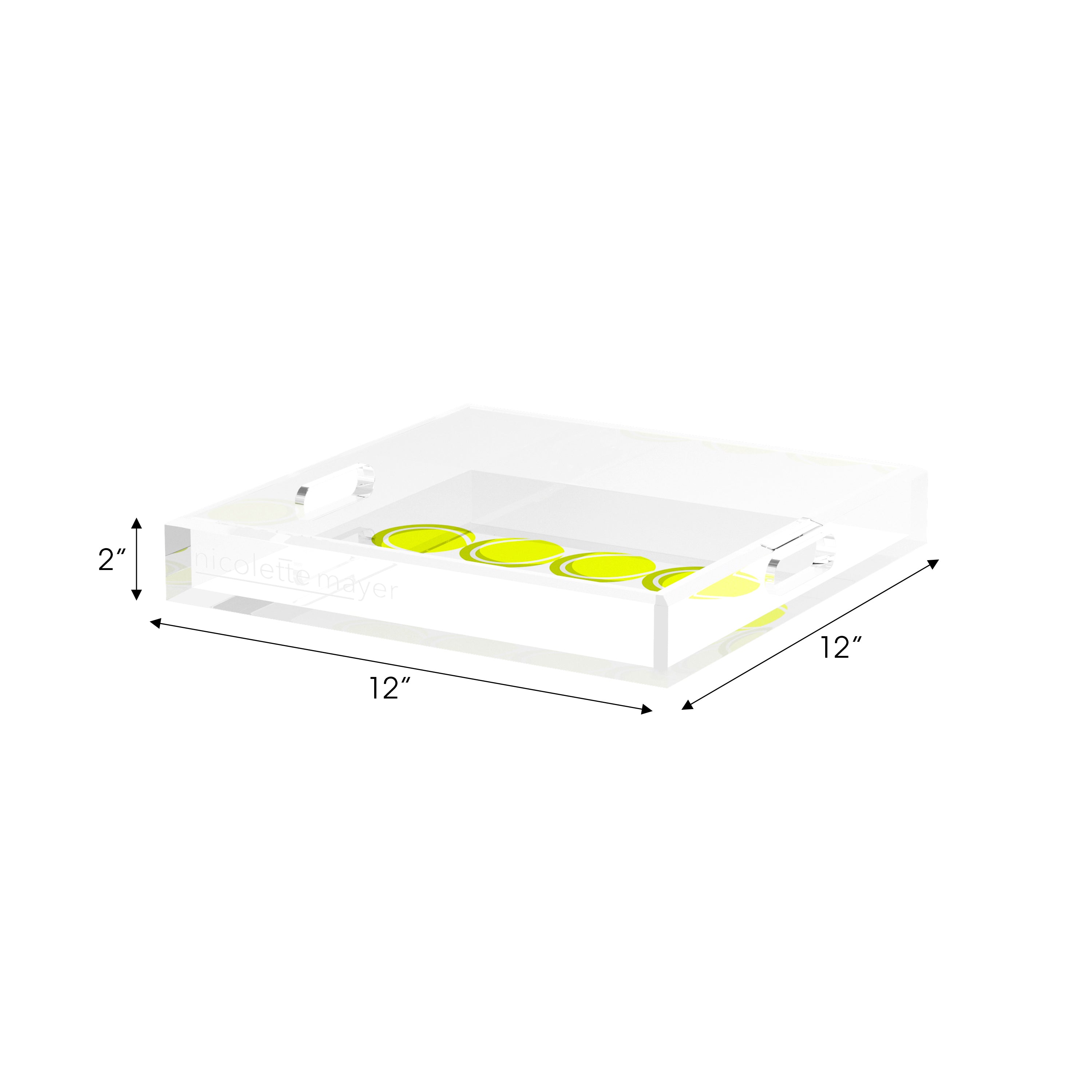 Tennis Balls Set of 3 Acrylic Tray - nicolettemayer.com