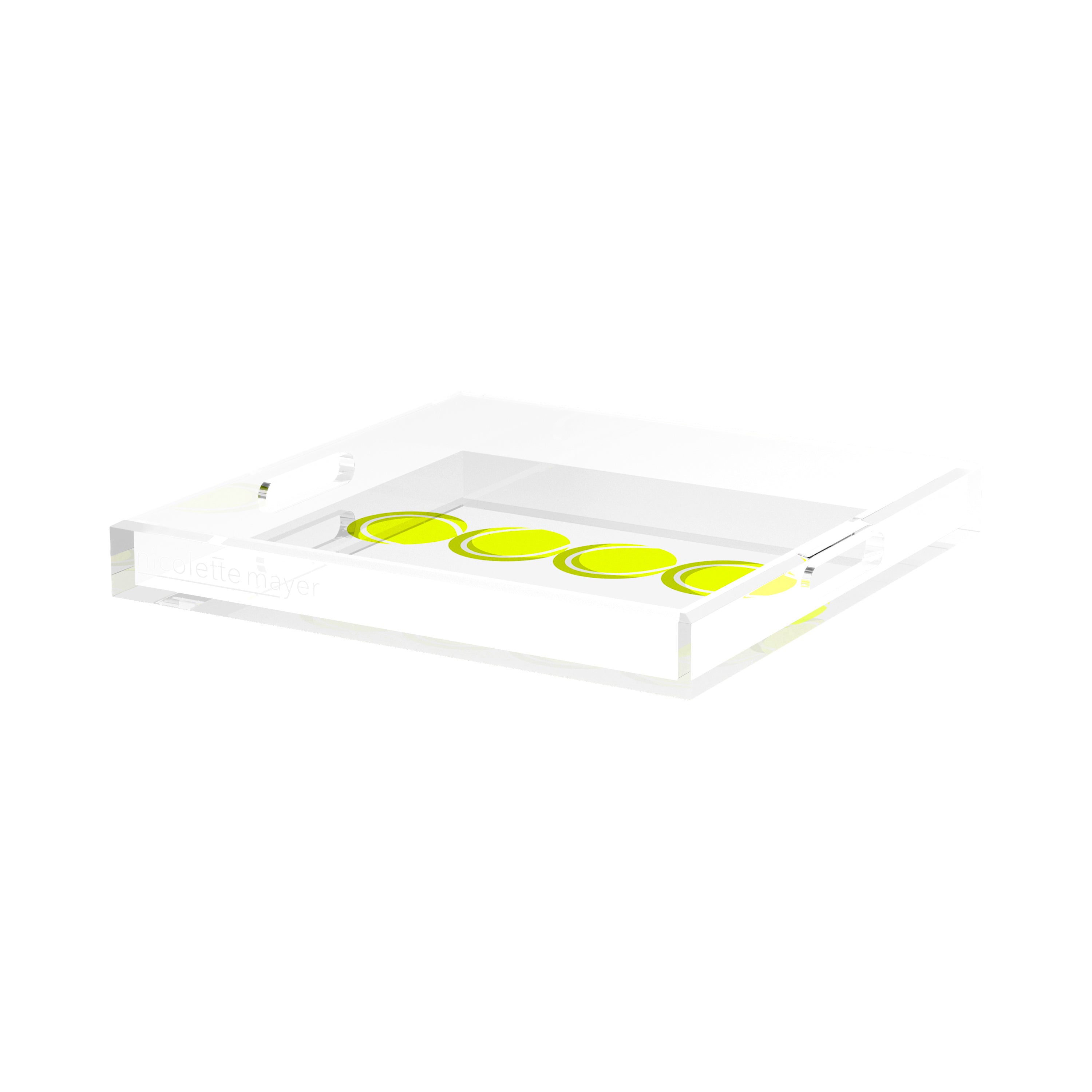 Tennis Balls 15X15 Acrylic Tray - nicolettemayer.com