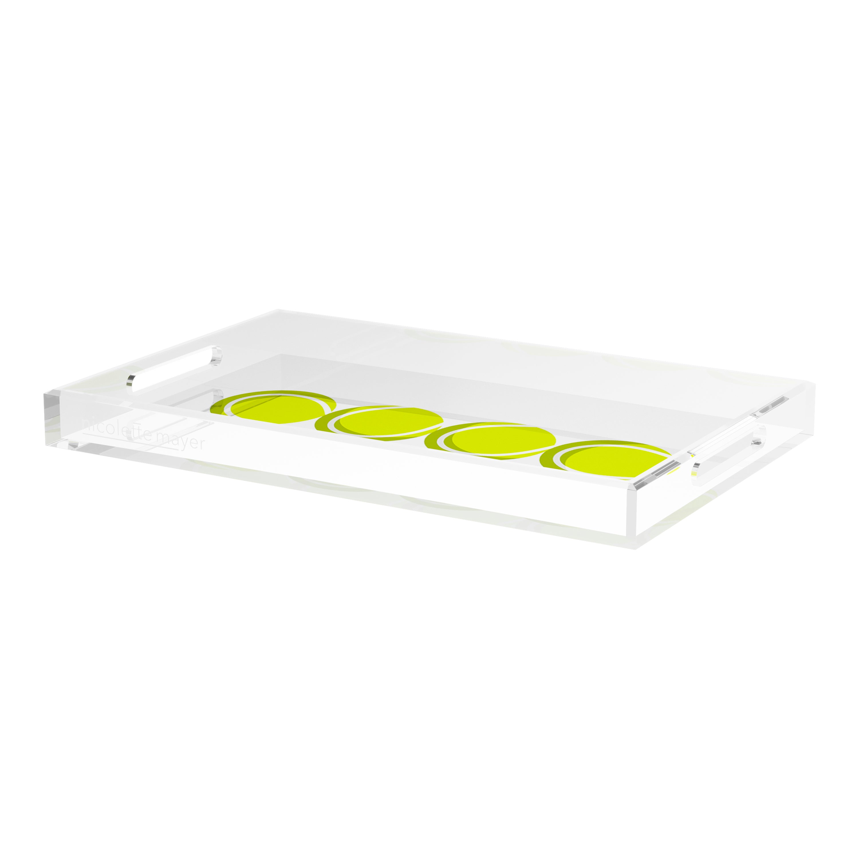 Tennis Balls 22.5x14.5 Acrylic Tray - nicolettemayer.com