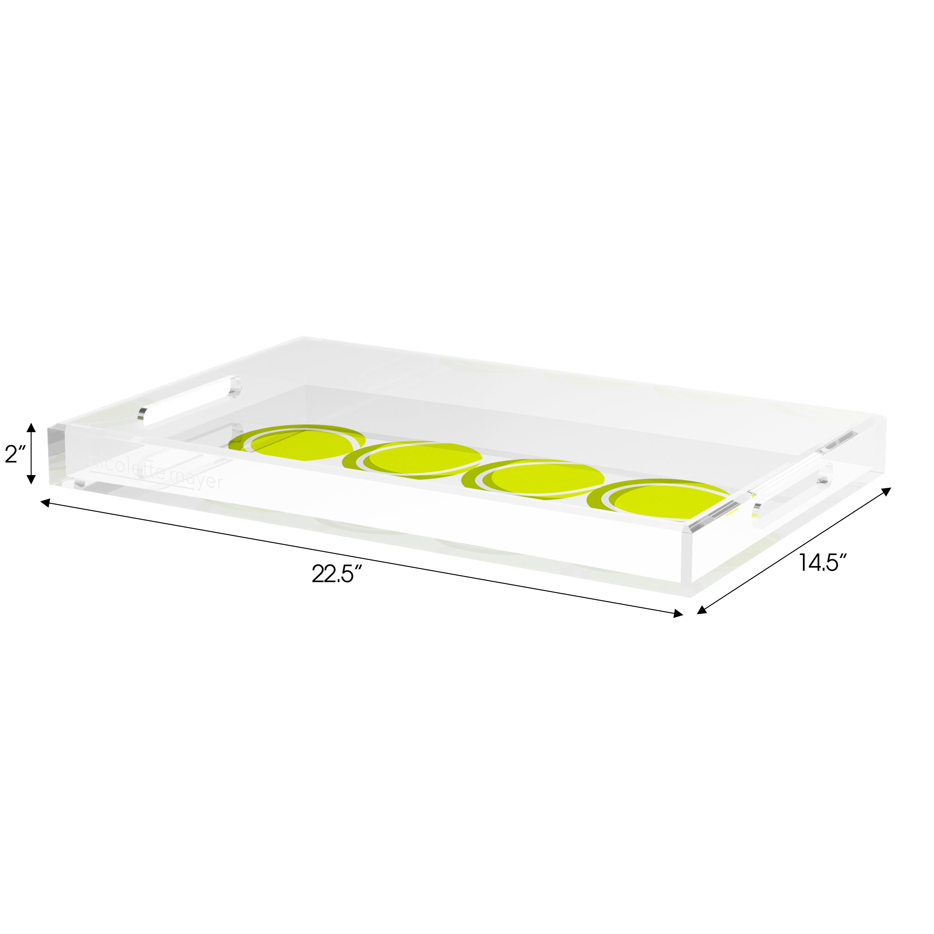 Tennis Balls Set of 3 Acrylic Tray - nicolettemayer.com
