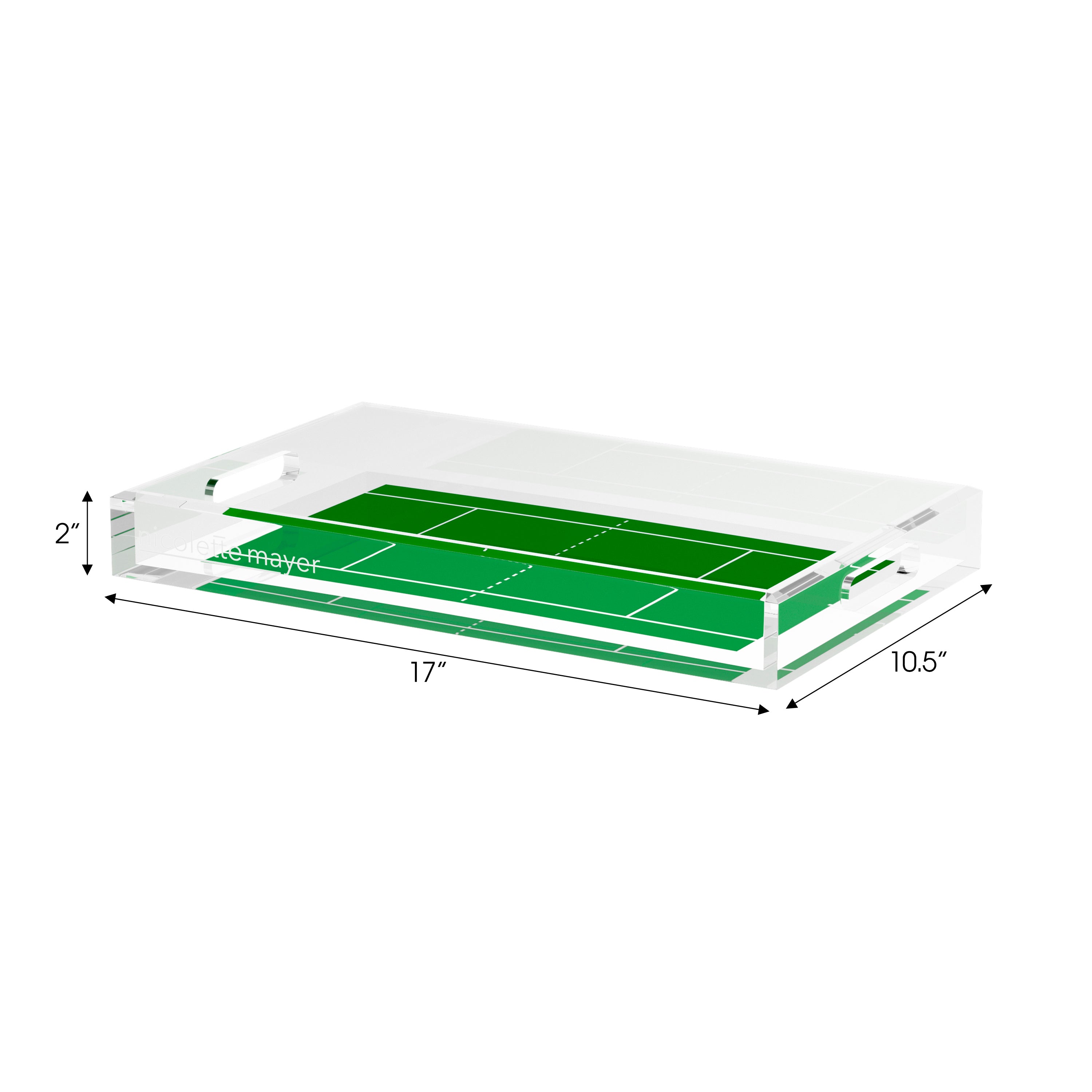 Tennis Court Set of 3 Acrylic Tray - nicolettemayer.com