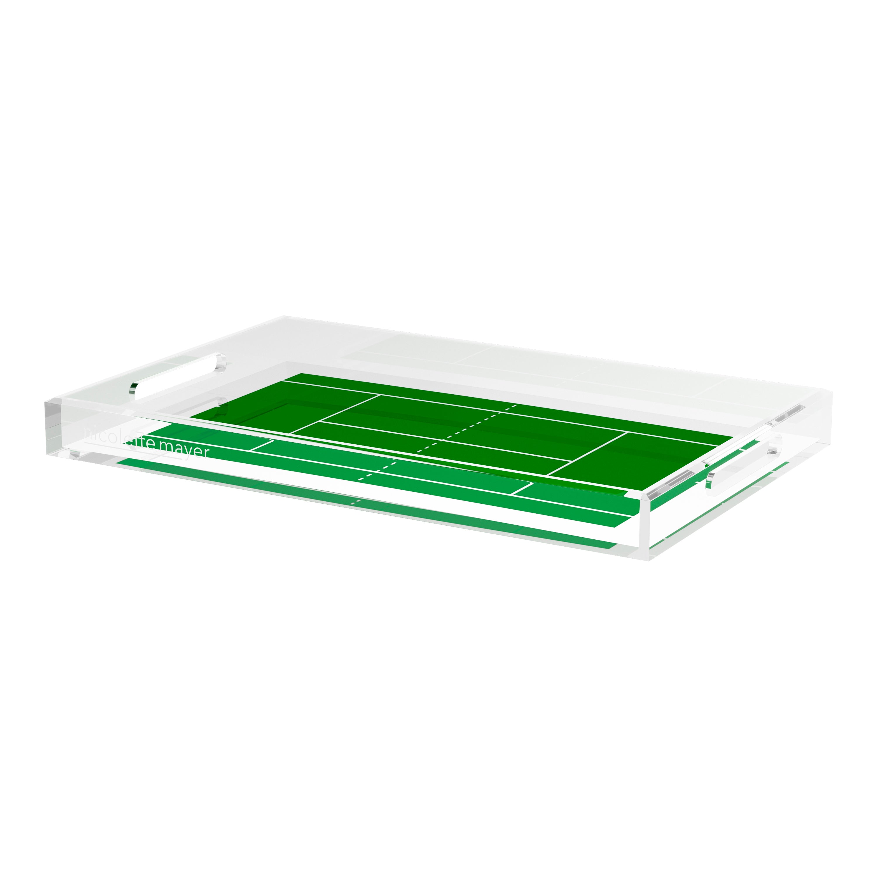 Tennis Court 22.5x14.5 Acrylic Tray - nicolettemayer.com