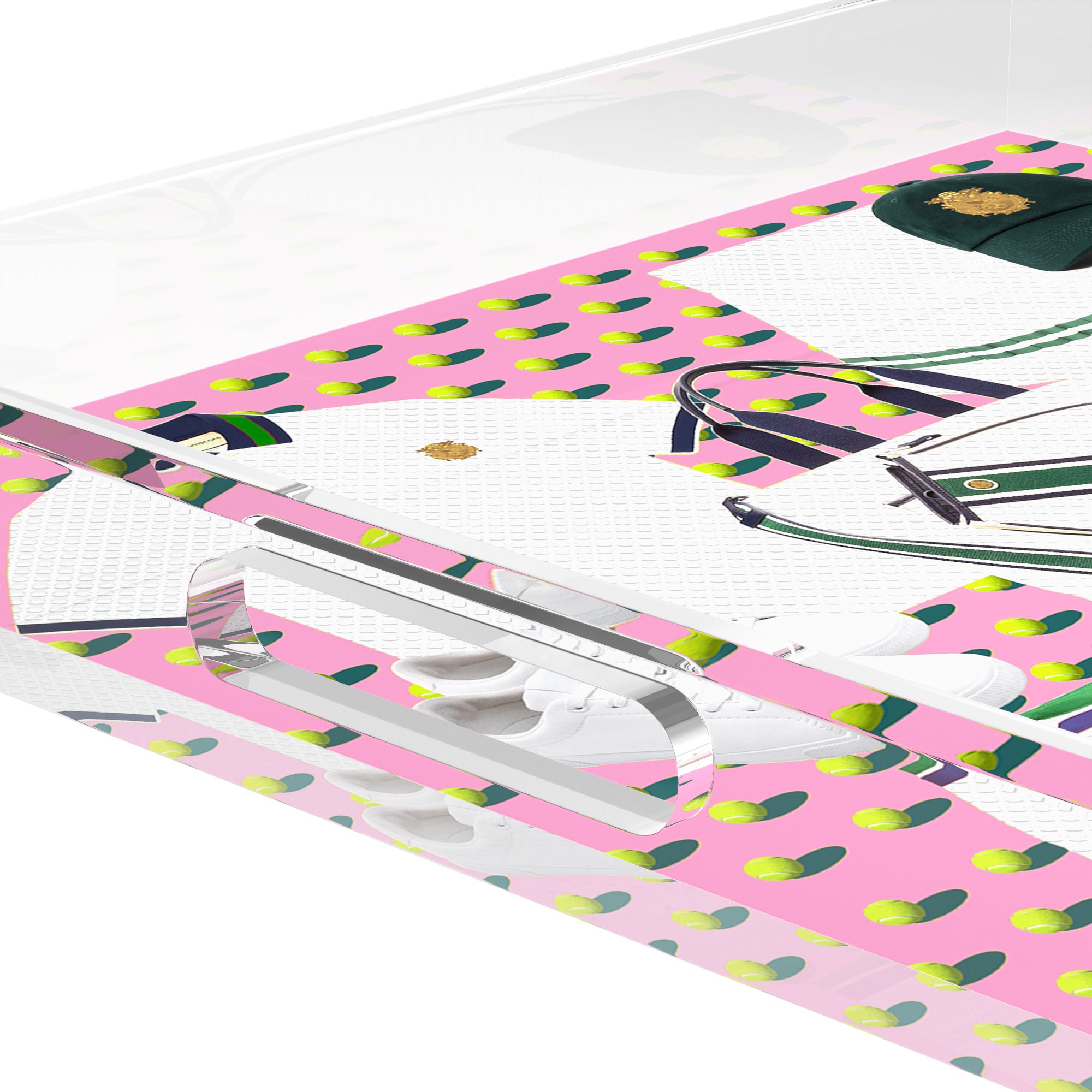 Tenniscore Fashion Pink 12X12 Acrylic Tray - nicolettemayer.com