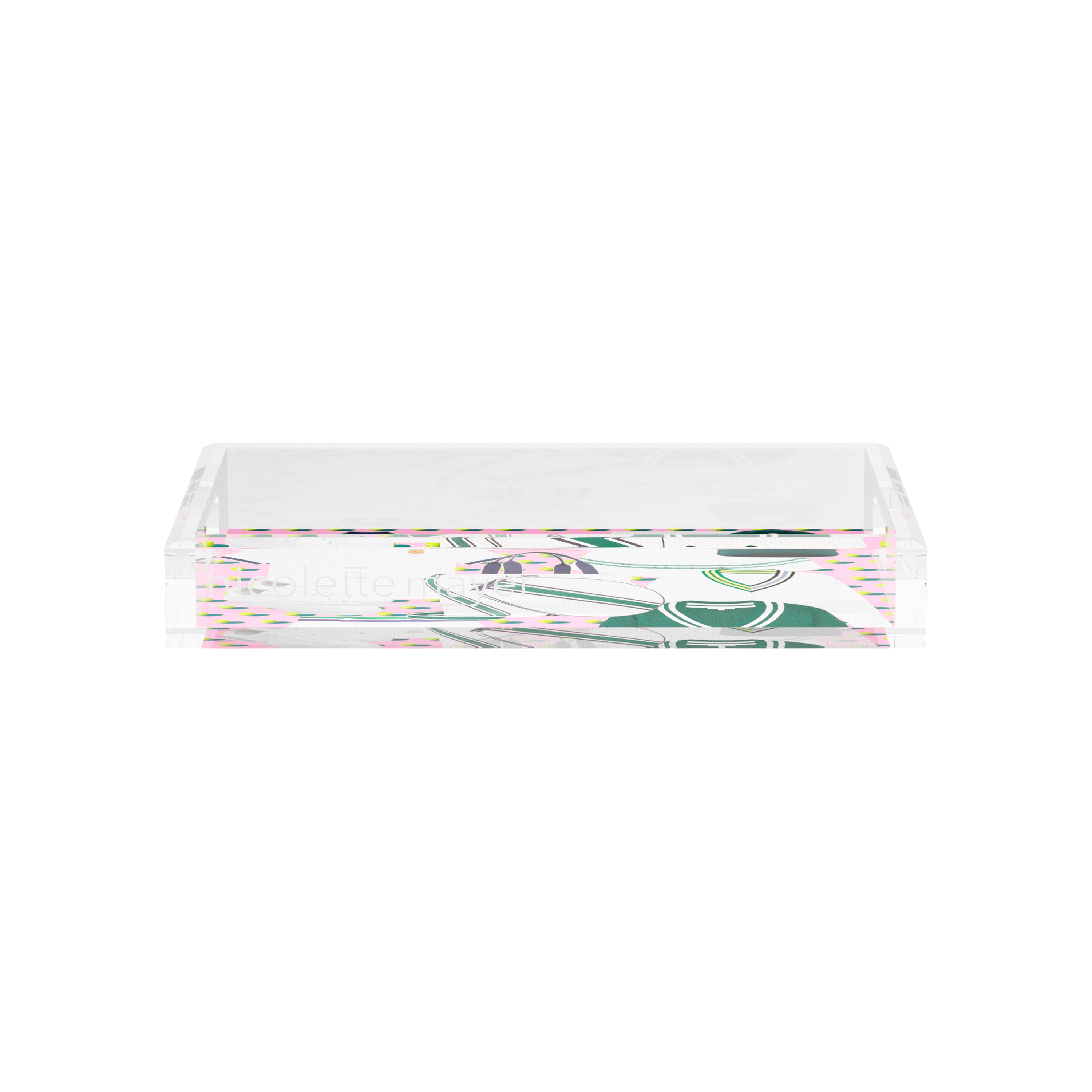 Tenniscore Fashion Chartreuse Kelly 12.5x7.75 Acrylic Tray - nicolettemayer.com