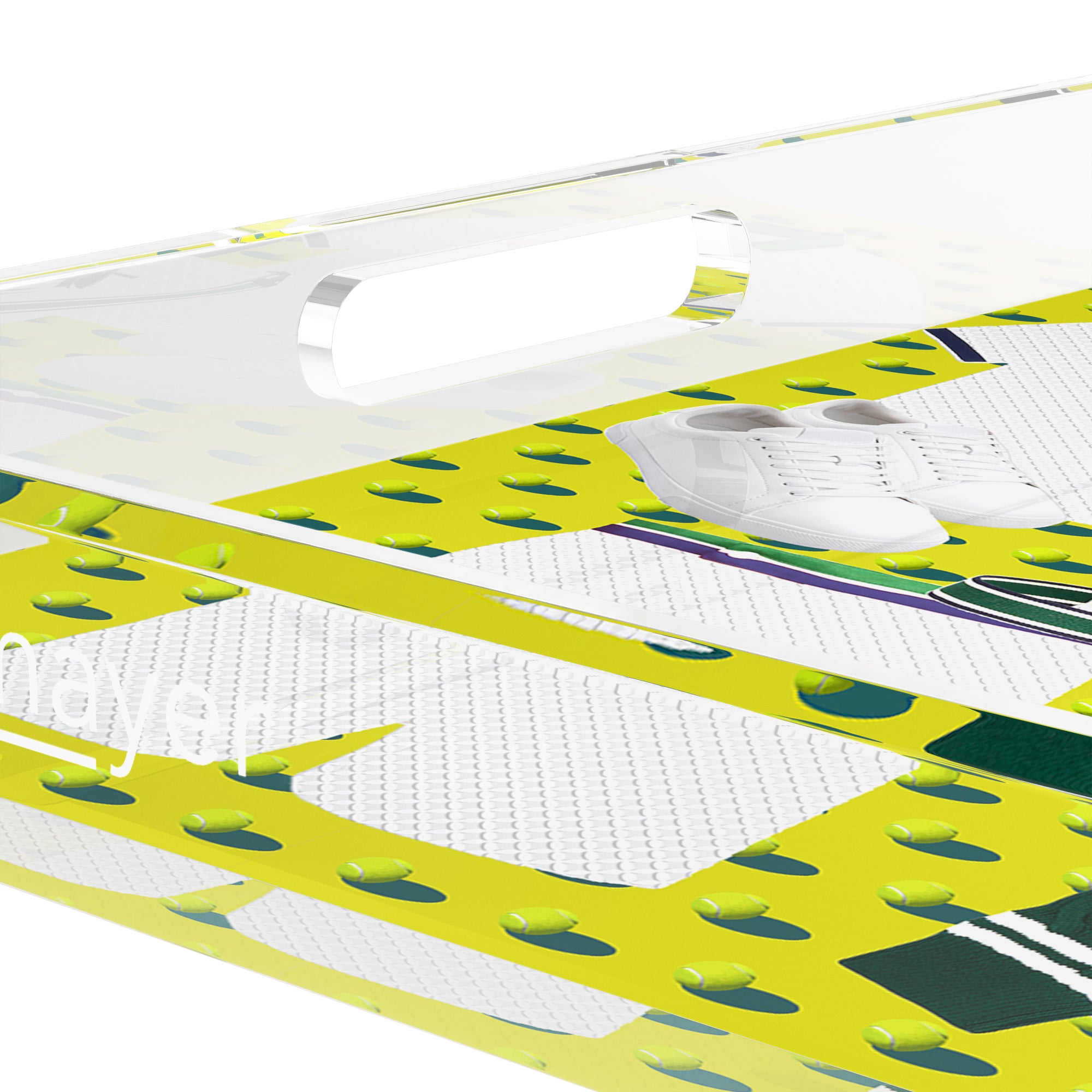 Tenniscore Fashion Chartreuse Kelly 15X15 Acrylic Tray - nicolettemayer.com