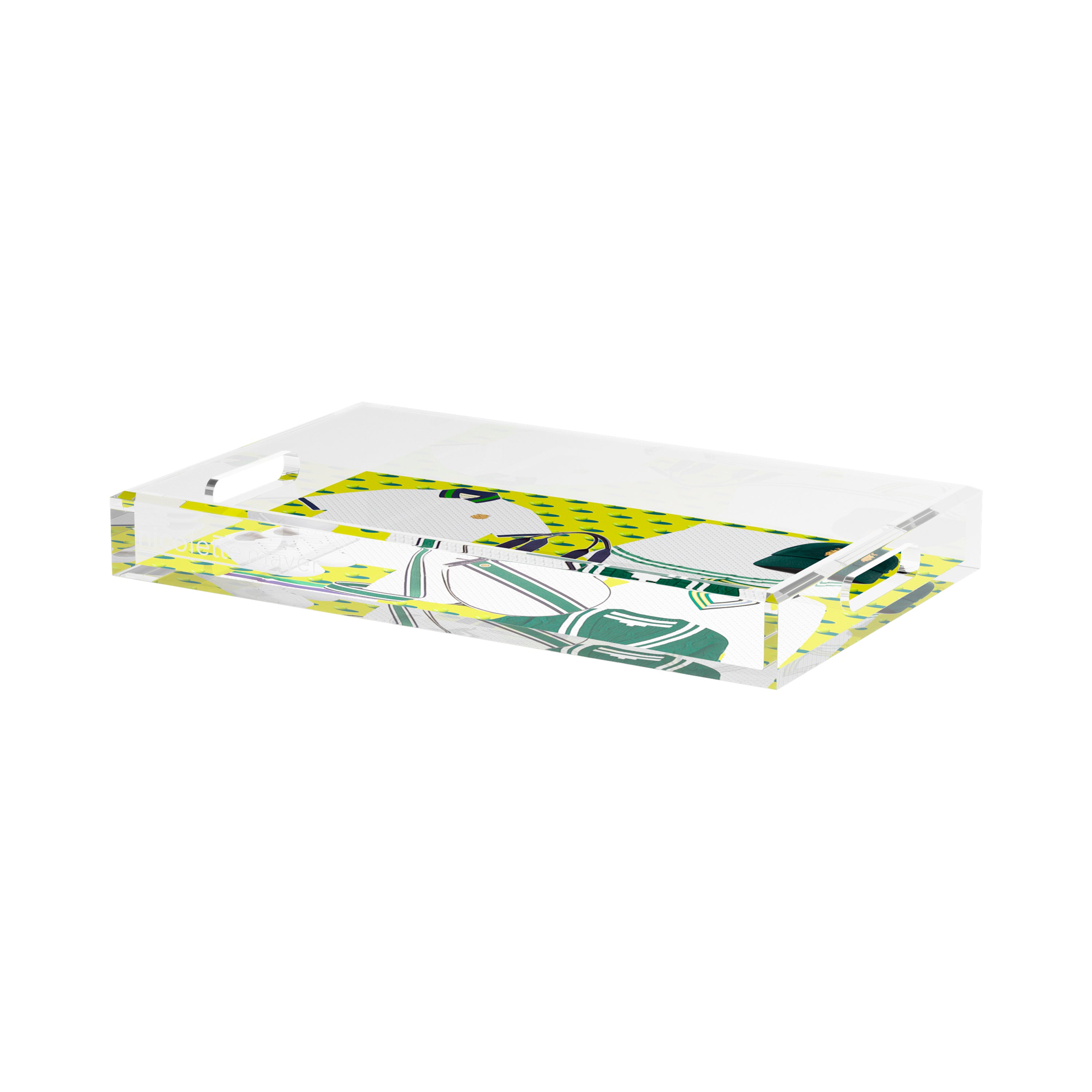 Tenniscore Fashion Chartreuse Kelly 17X10.5 Acrylic Tray - nicolettemayer.com