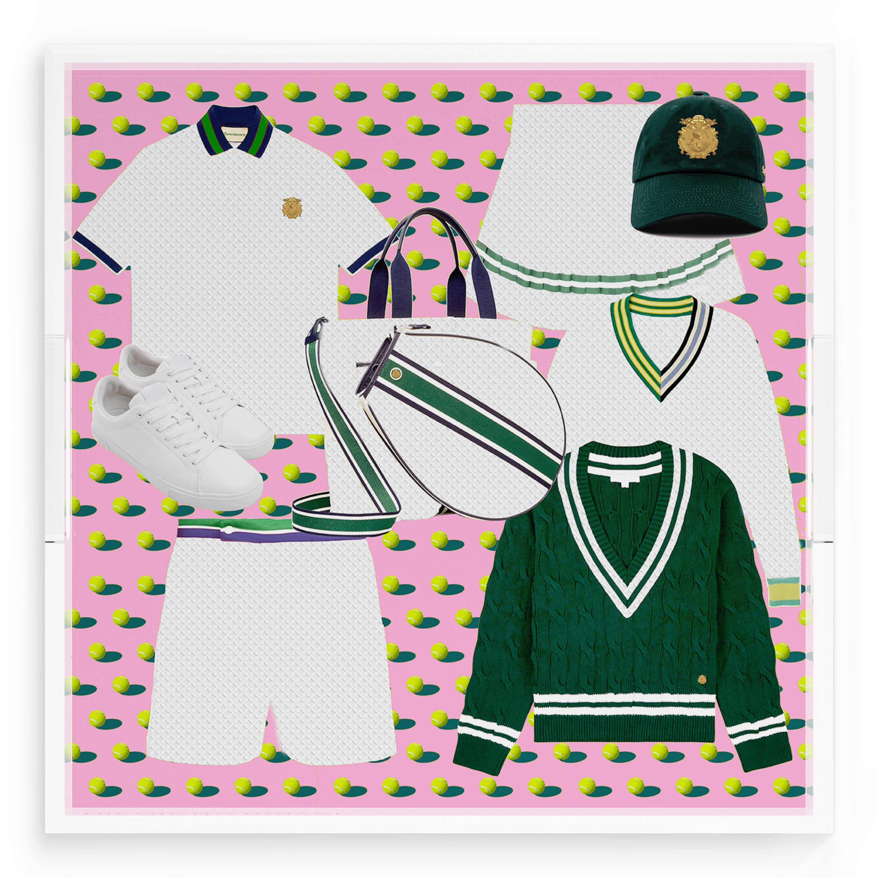 Tenniscore Fashion Pink 18X18 Acrylic Tray - nicolettemayer.com