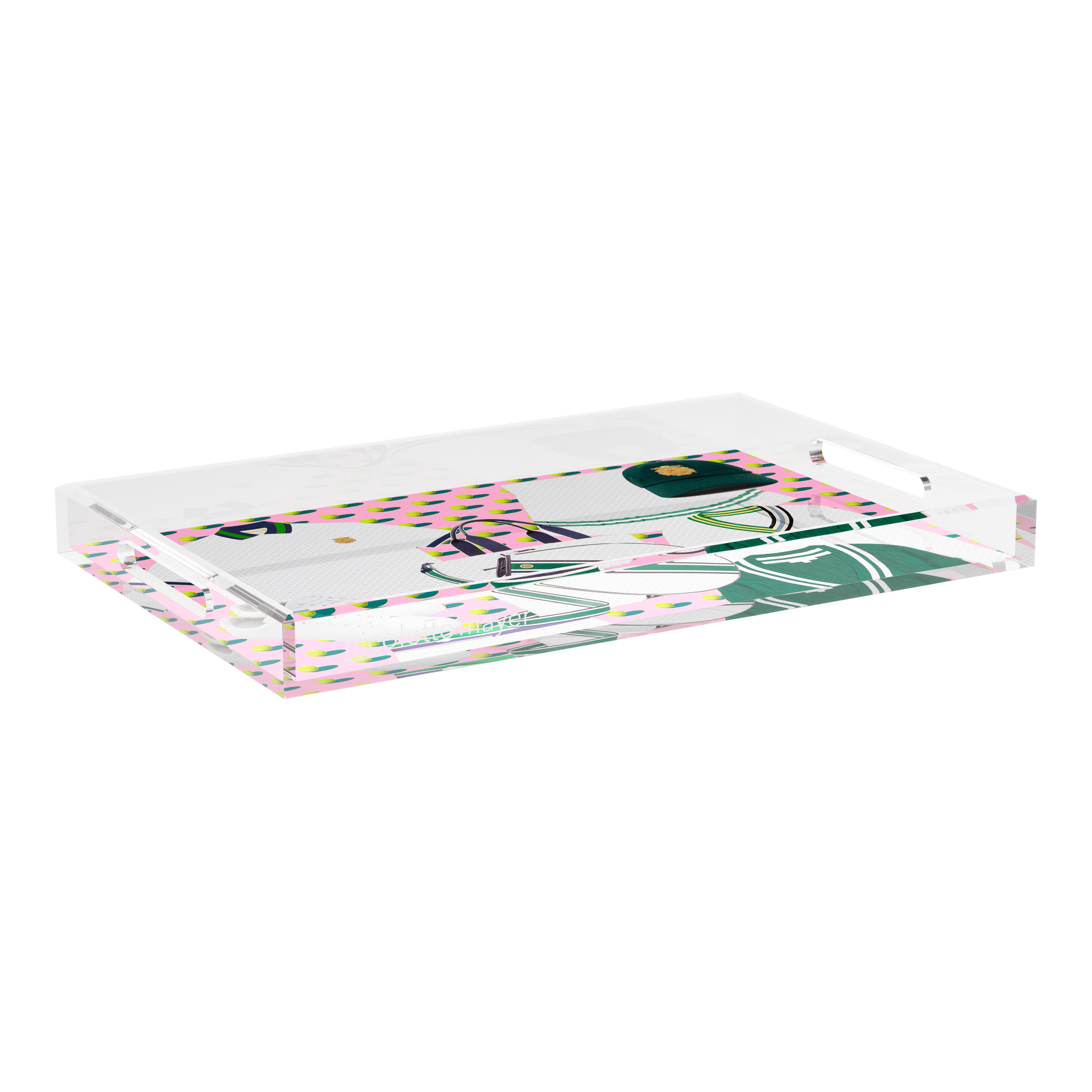 Tenniscore Fashion Chartreuse Kelly 22.5x14.5 Acrylic Tray - nicolettemayer.com