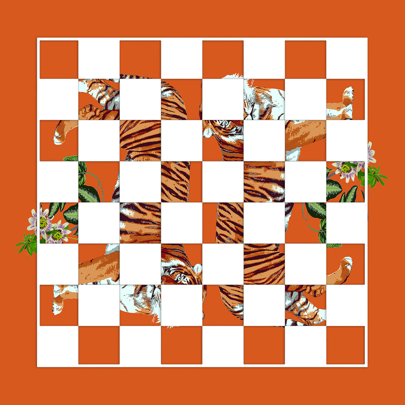 Tiger Seeing Double Orange Chess