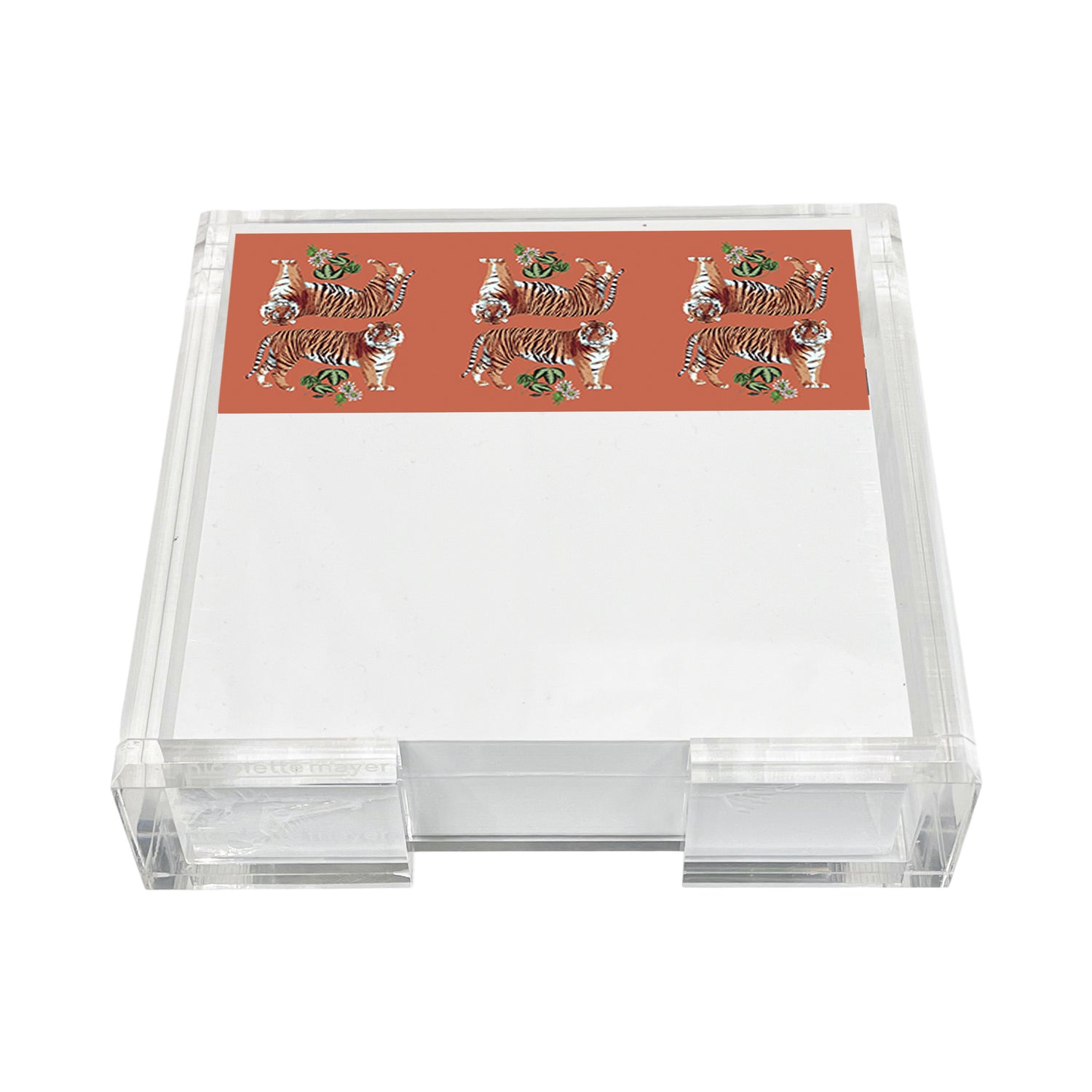 Tiger Seeing Double Orangerie Note Cards With Acrylic Holder